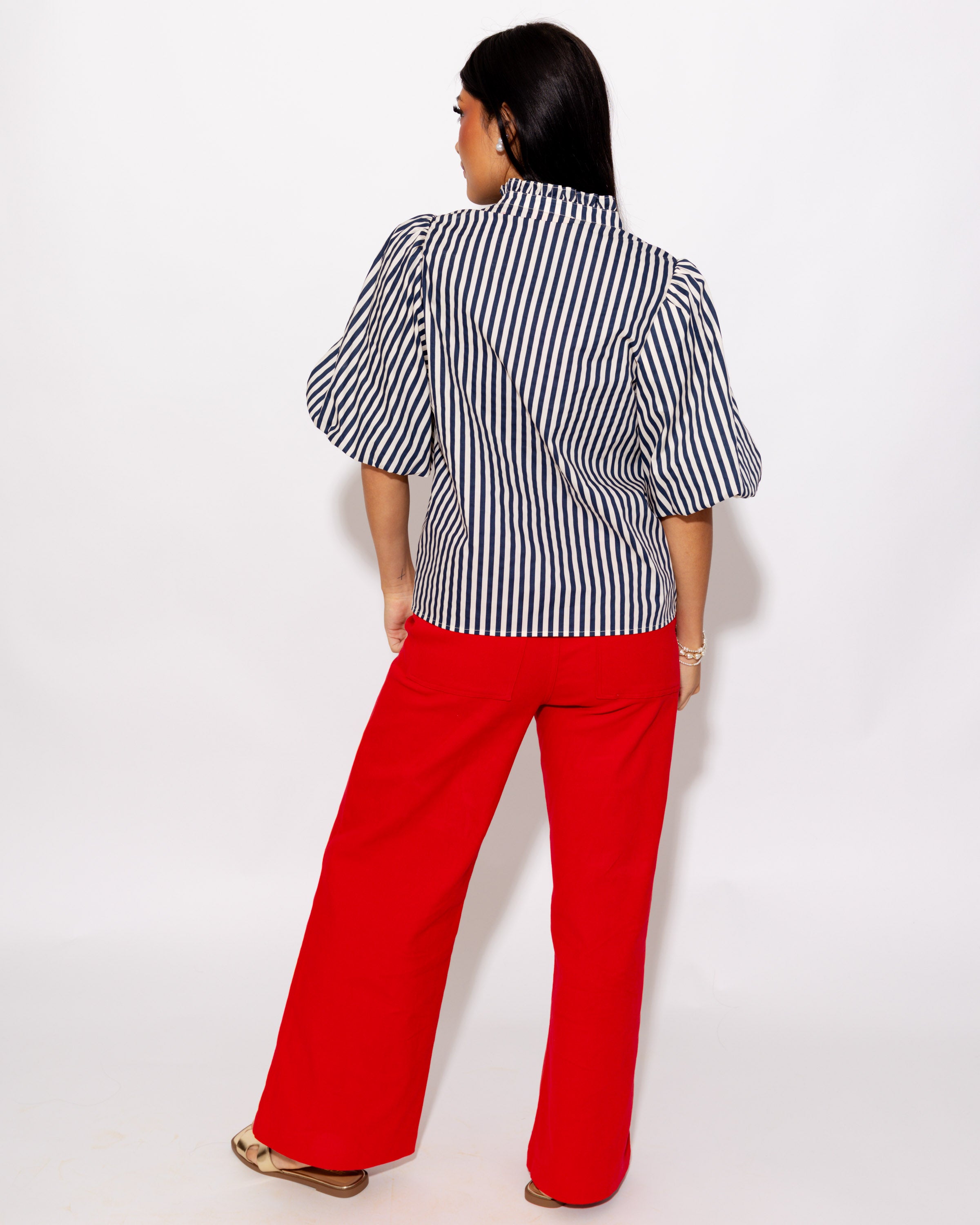 Everyday Elegance Stripe Top in Blue