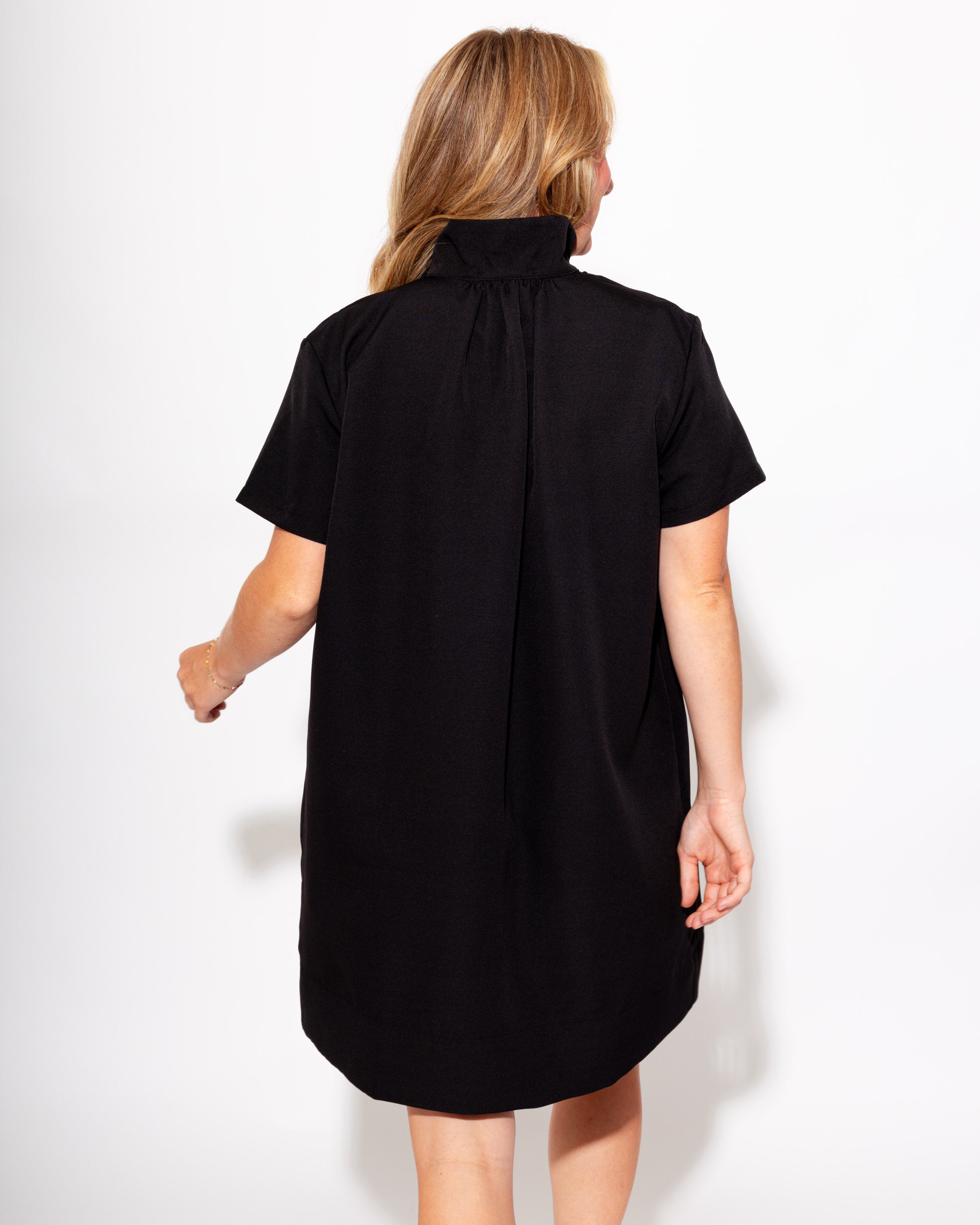 Elevated Shift Dress in Black