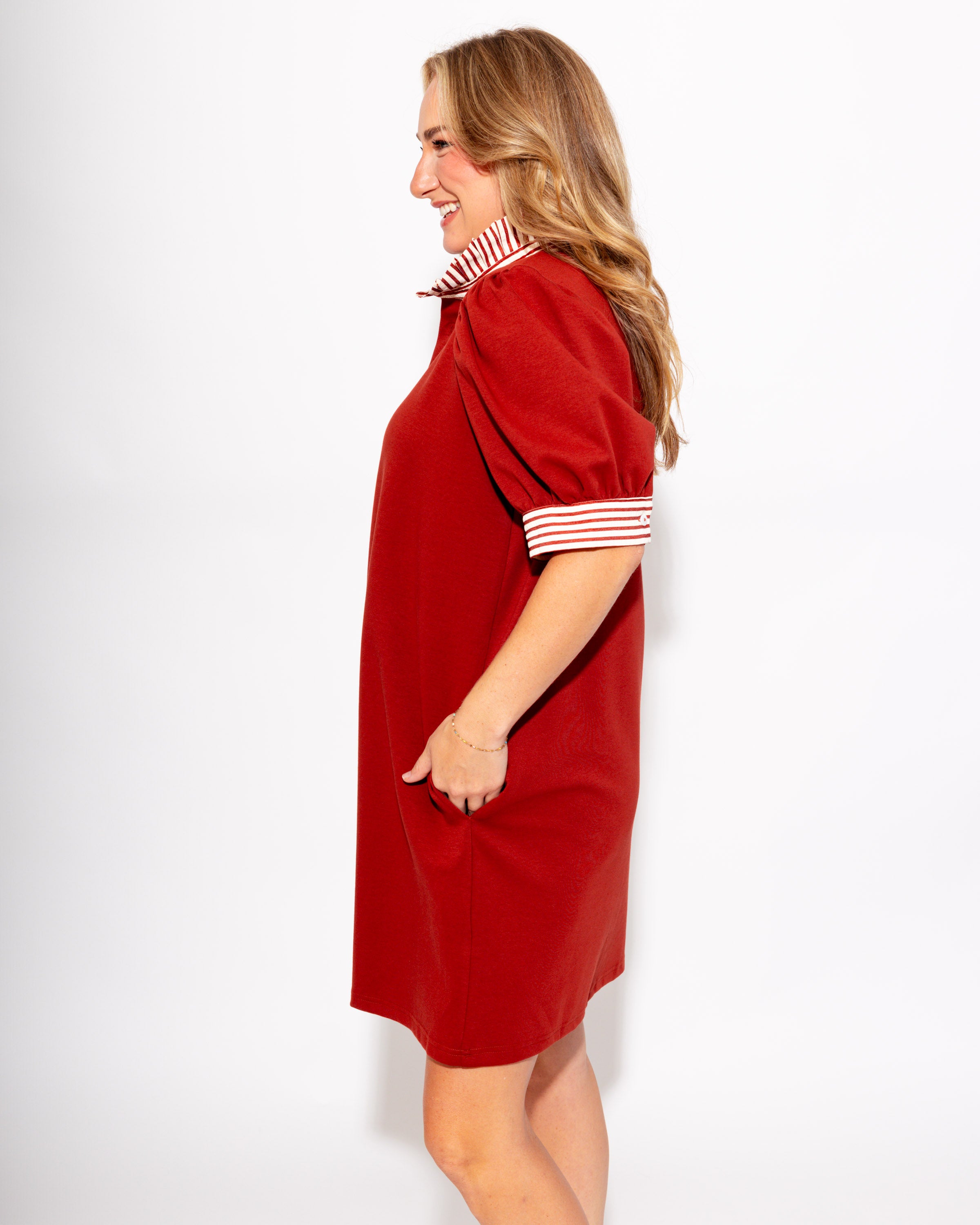 Rally Ready Polo Dress in Rust