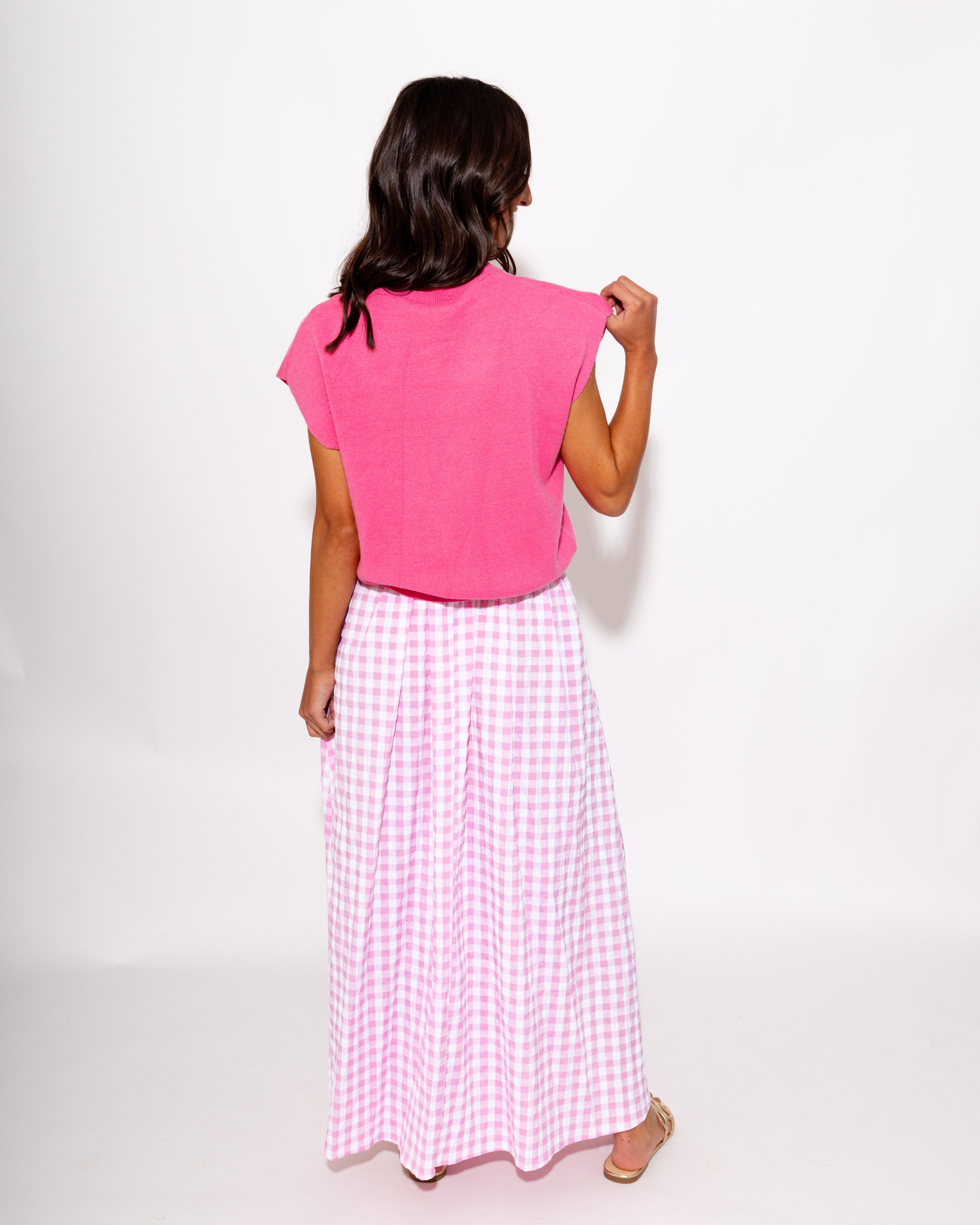 Elevated Layered Midi Dress in Pink