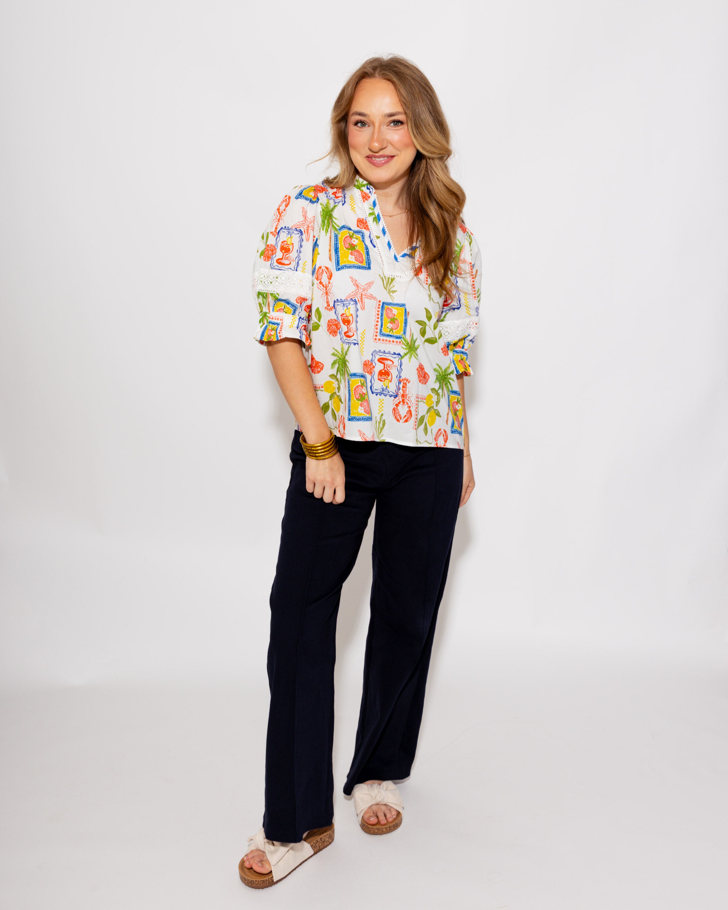 The Tailored Wide Leg Pant in Navy