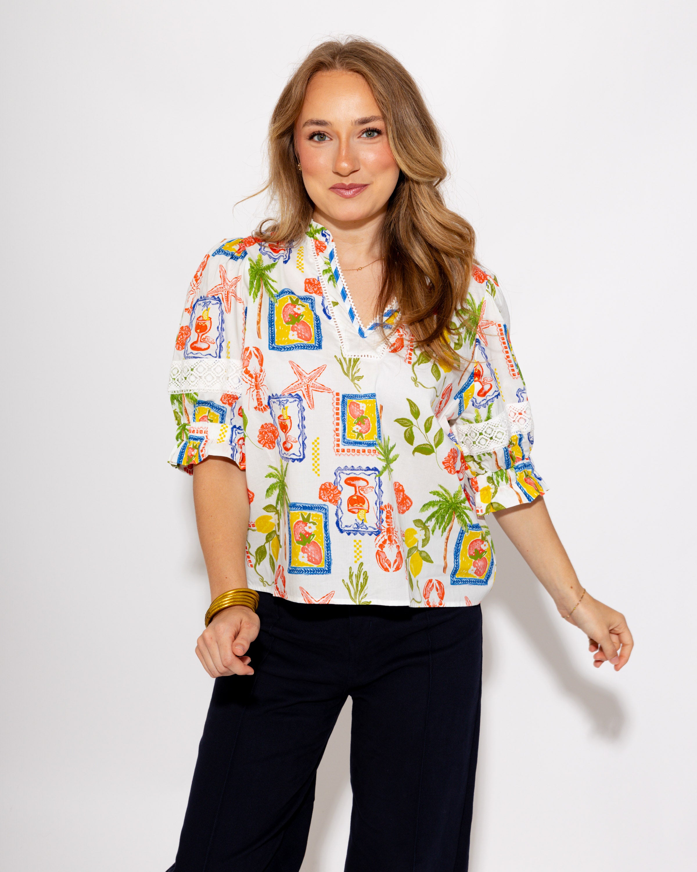 Tropical Market Print Top