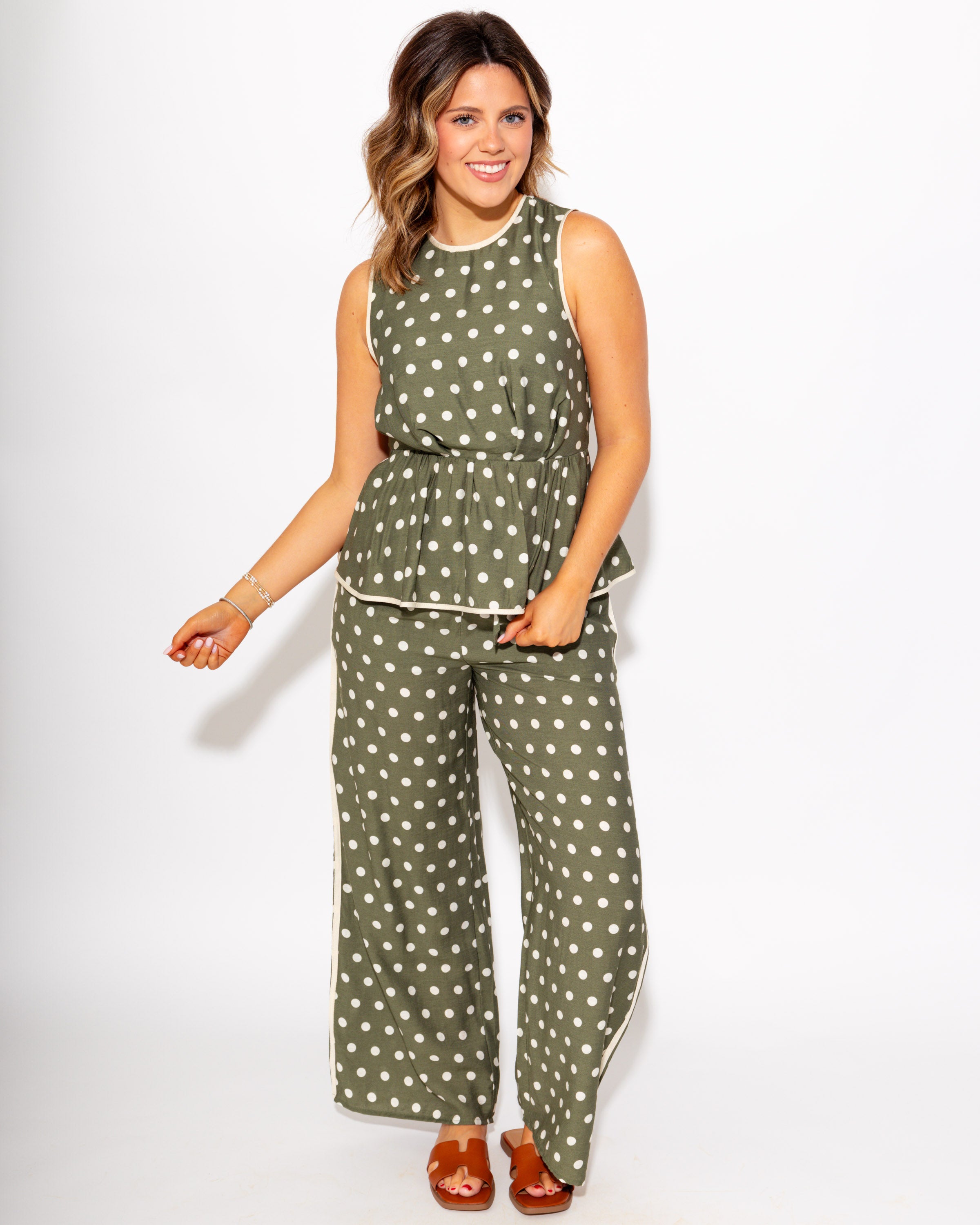 Sweet Spot Polka Dot Top & Pants Set