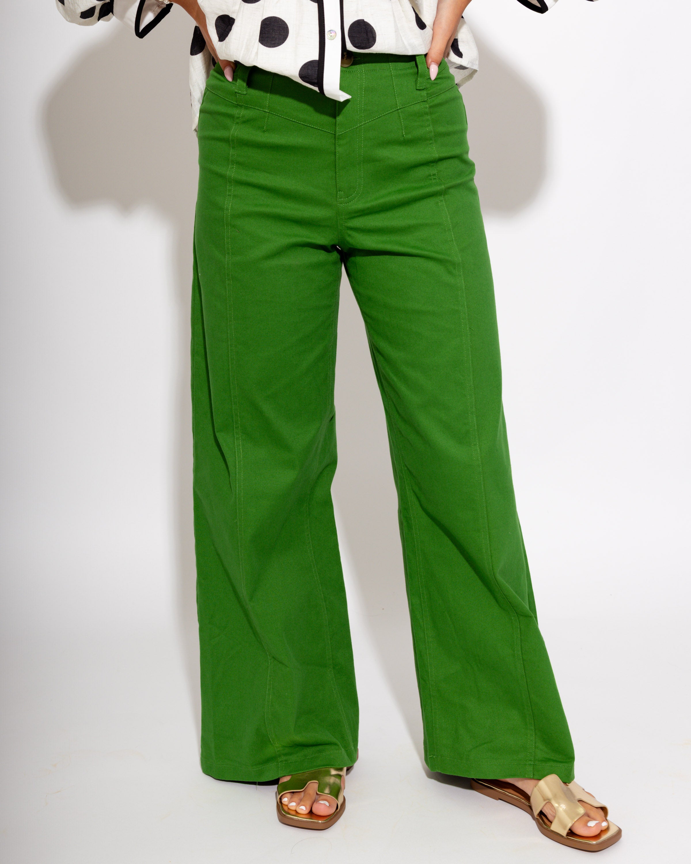 Modern High-Rise Wide-Leg Pants
