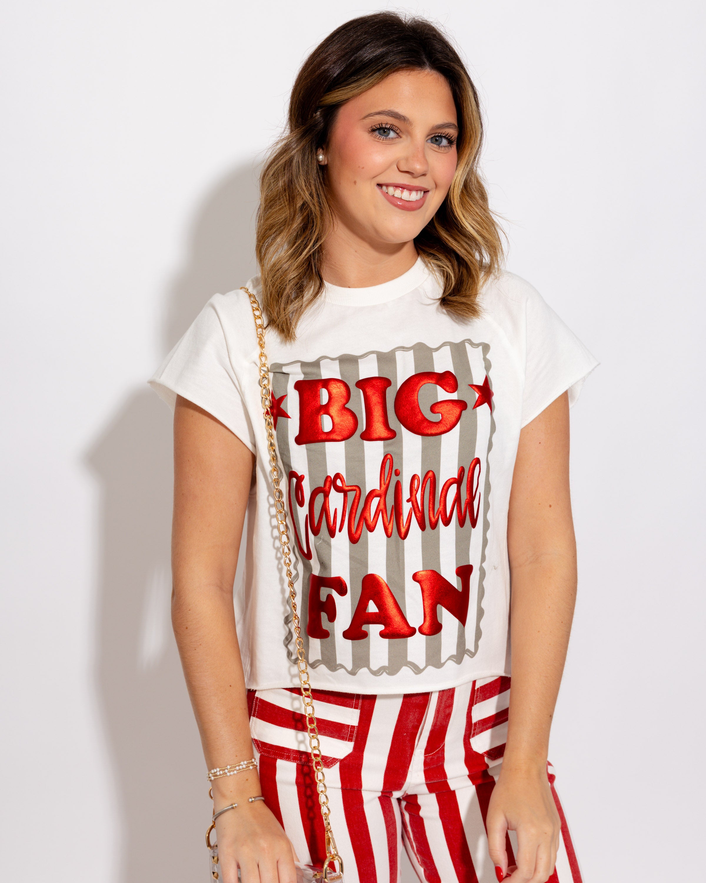 Big Cardinal Fan Tee