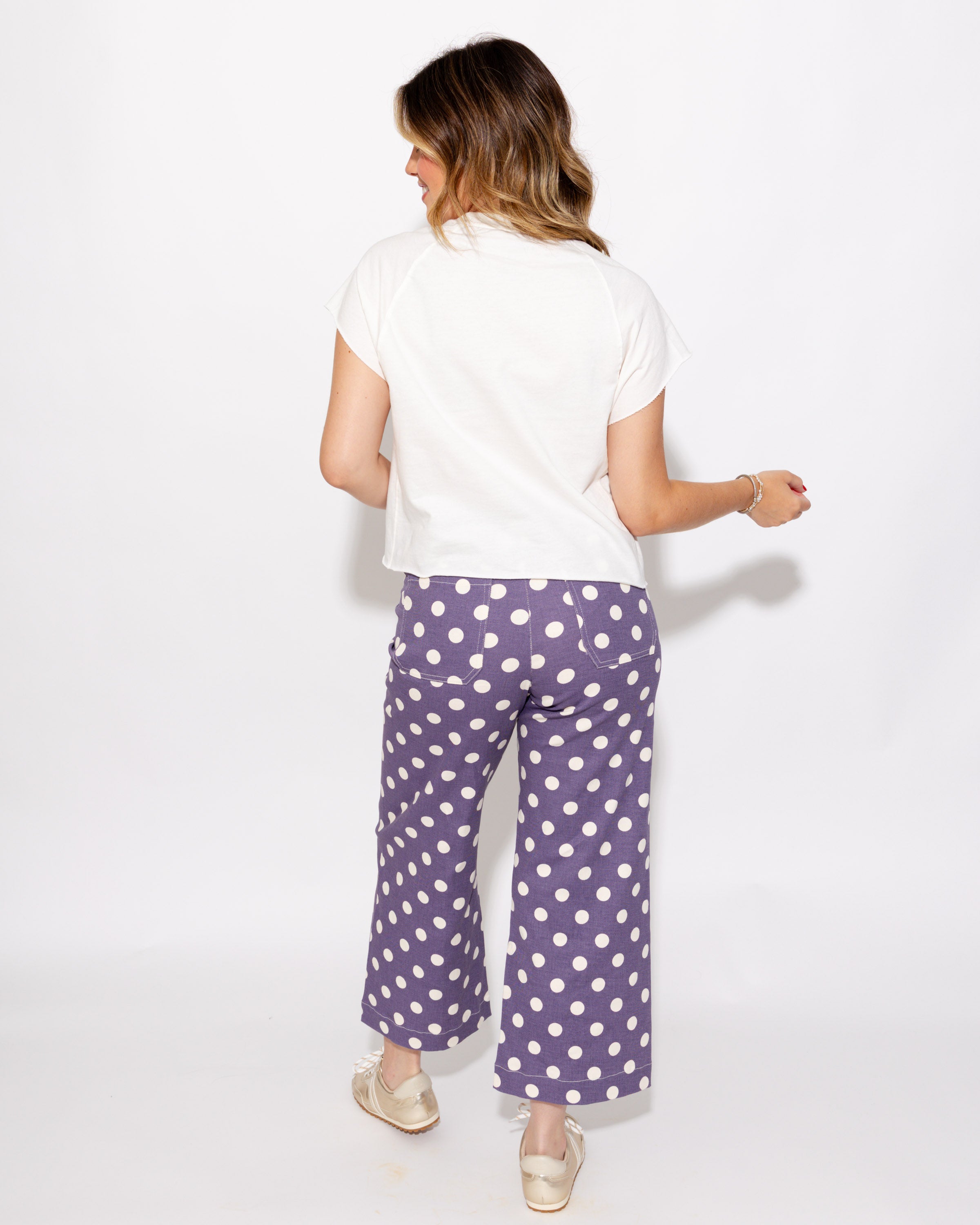 Mineral Wash Polka Dot Pants