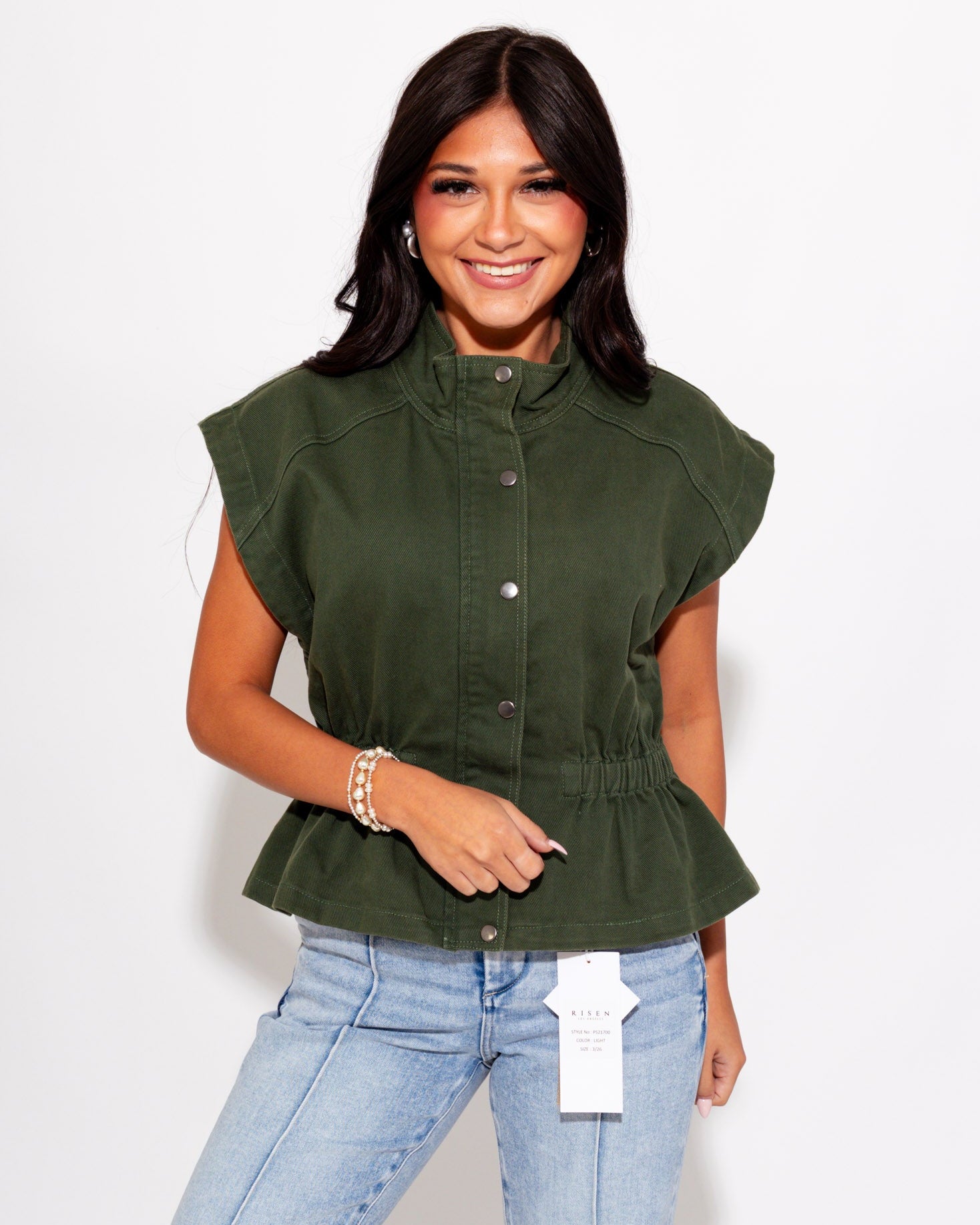 Polished Peplum Utility Jacket