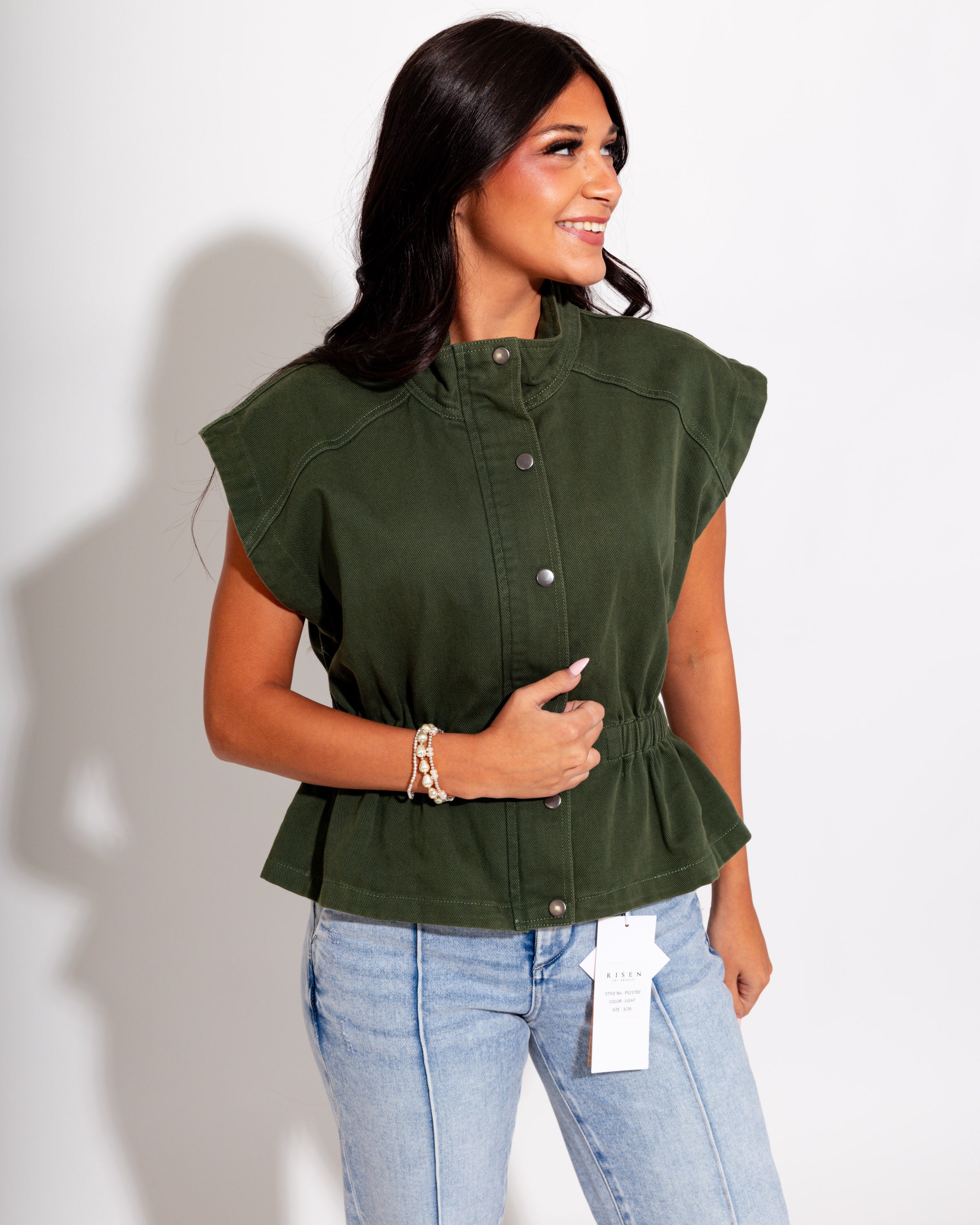 Polished Peplum Utility Jacket
