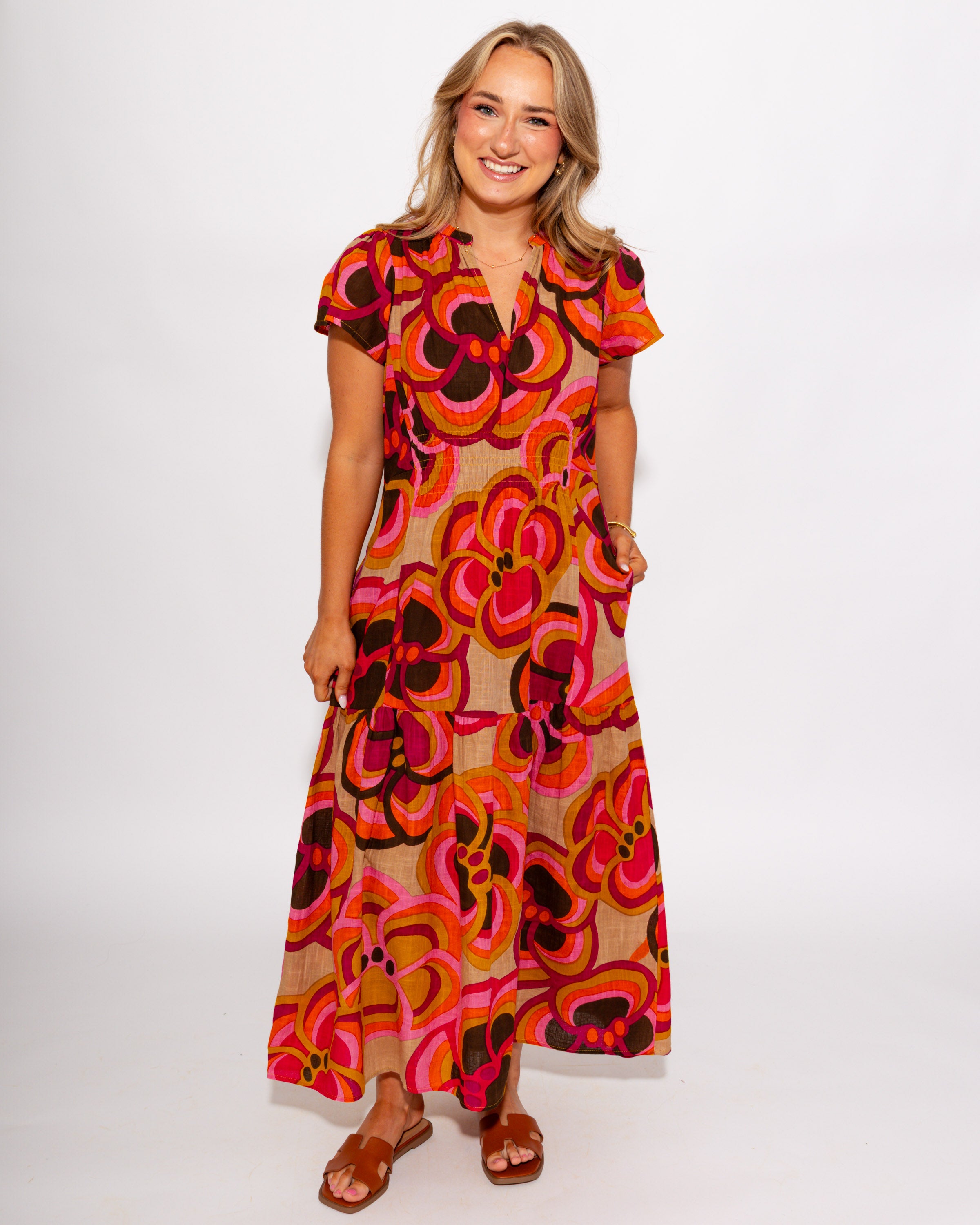 Ivy Jane I Bold Floral Midi Dress