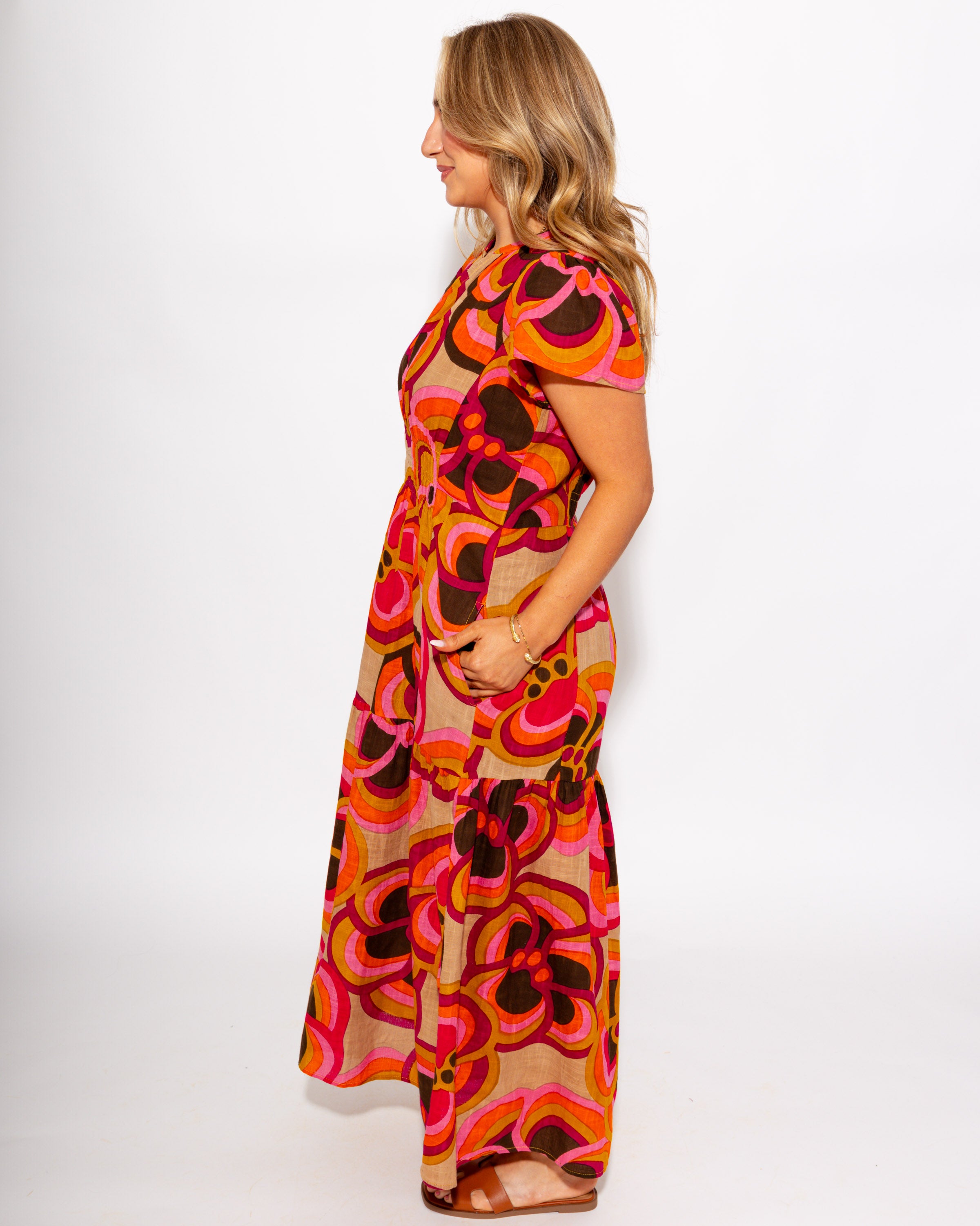 Ivy Jane I Bold Floral Midi Dress