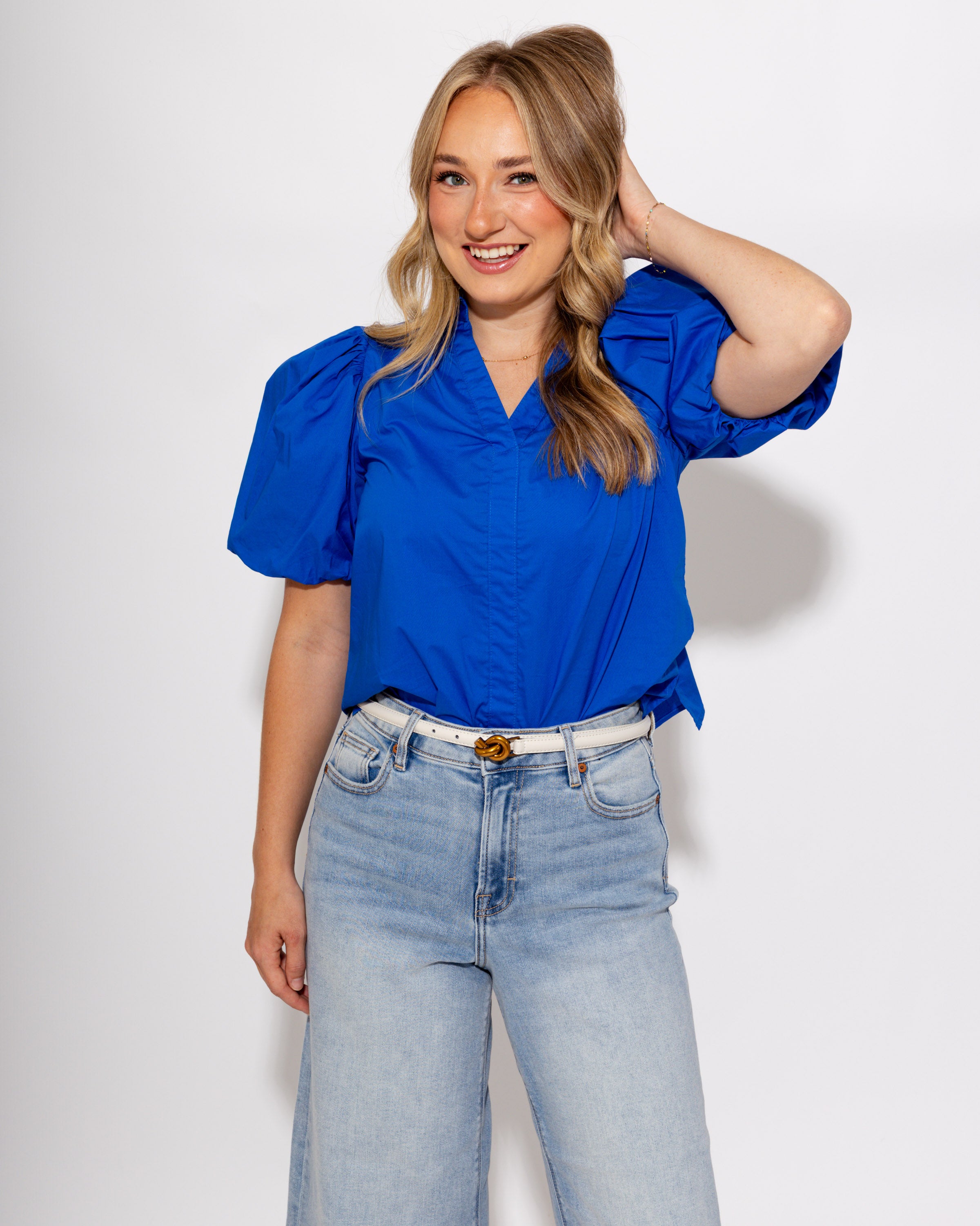 Light Wash Clean Stretch Cropped Wide Leg