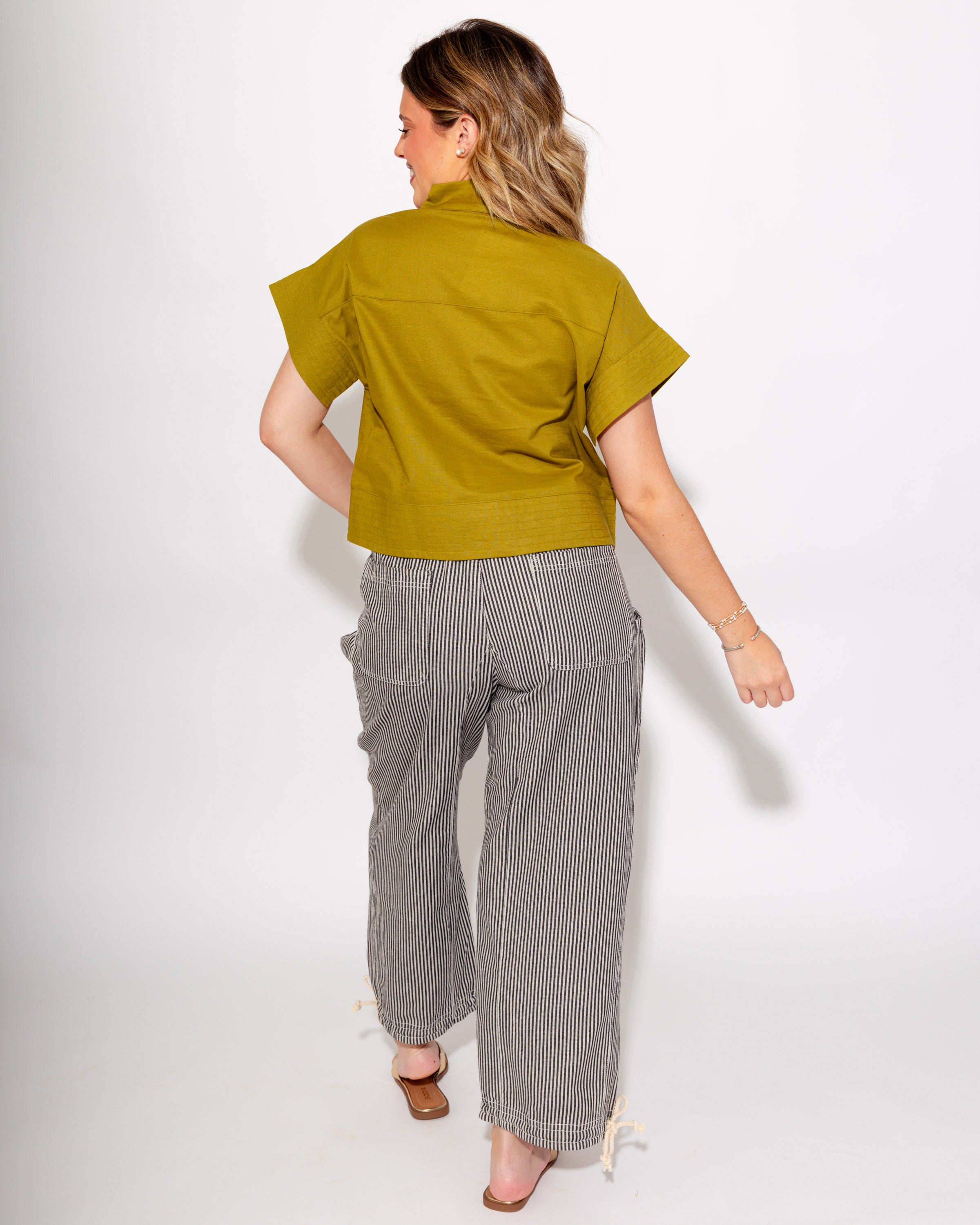 Timeless Short Sleeve Top in Martini Olive