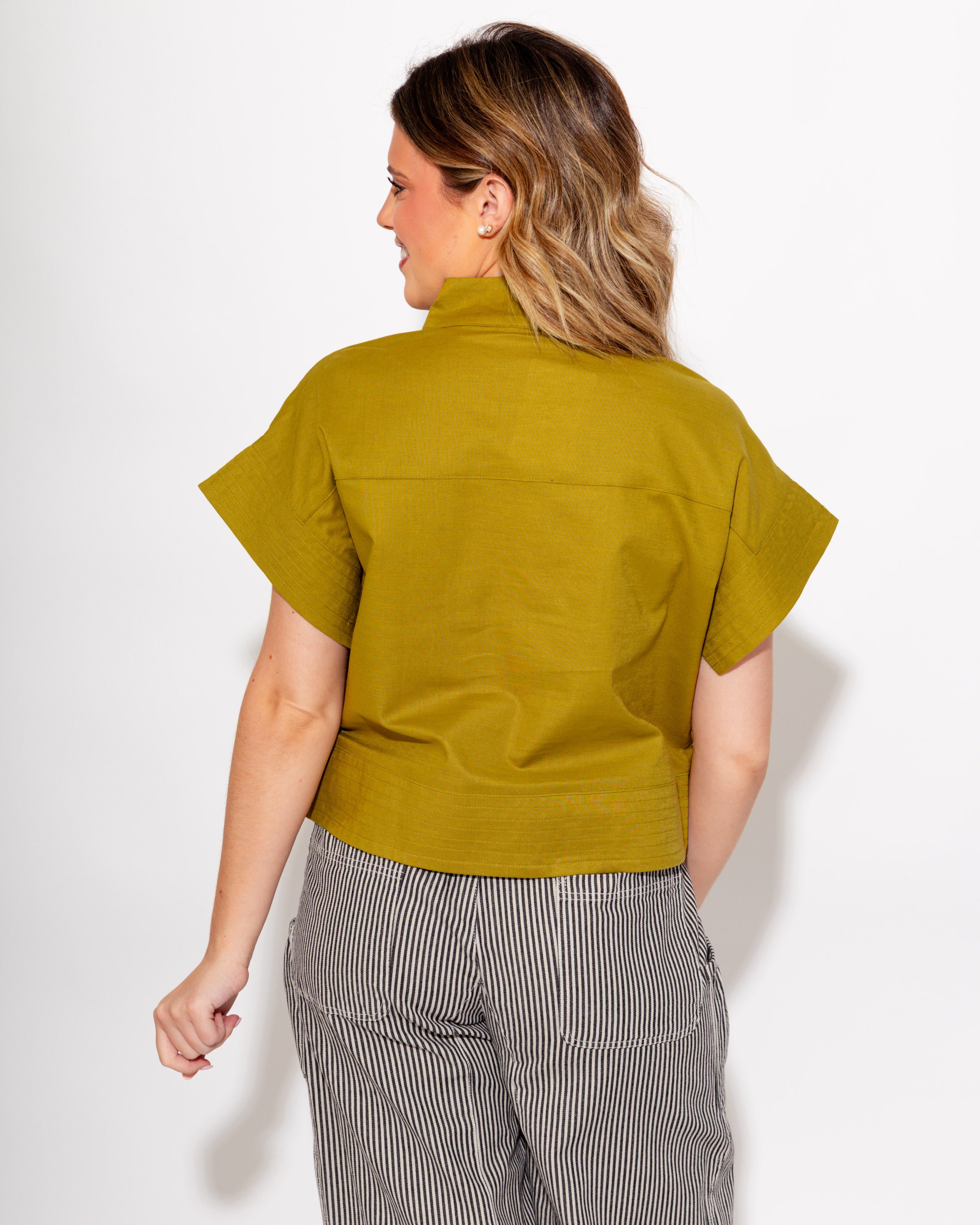 Timeless Short Sleeve Top in Martini Olive