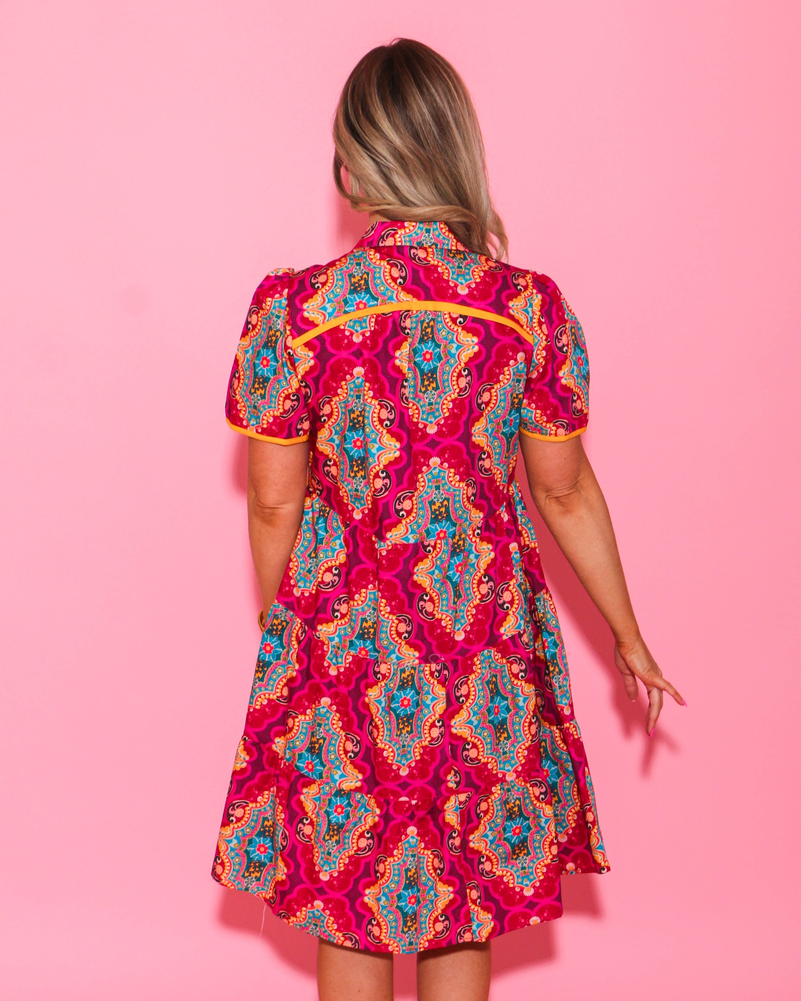 Medallion Tiered Dress
