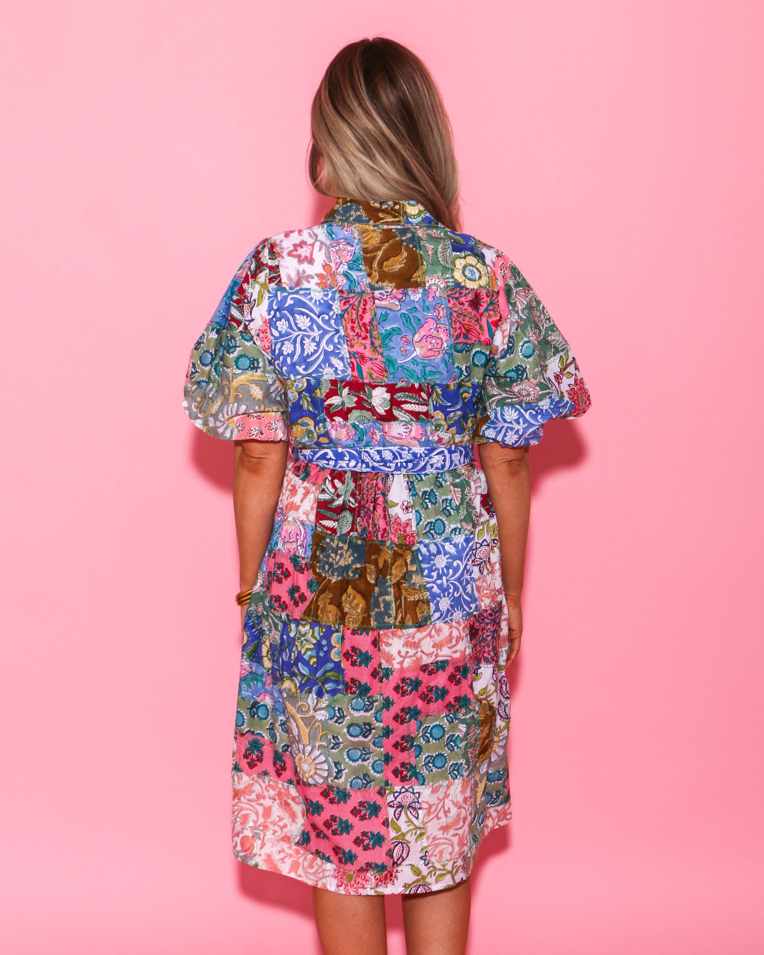 Patchwork Shirt Dress