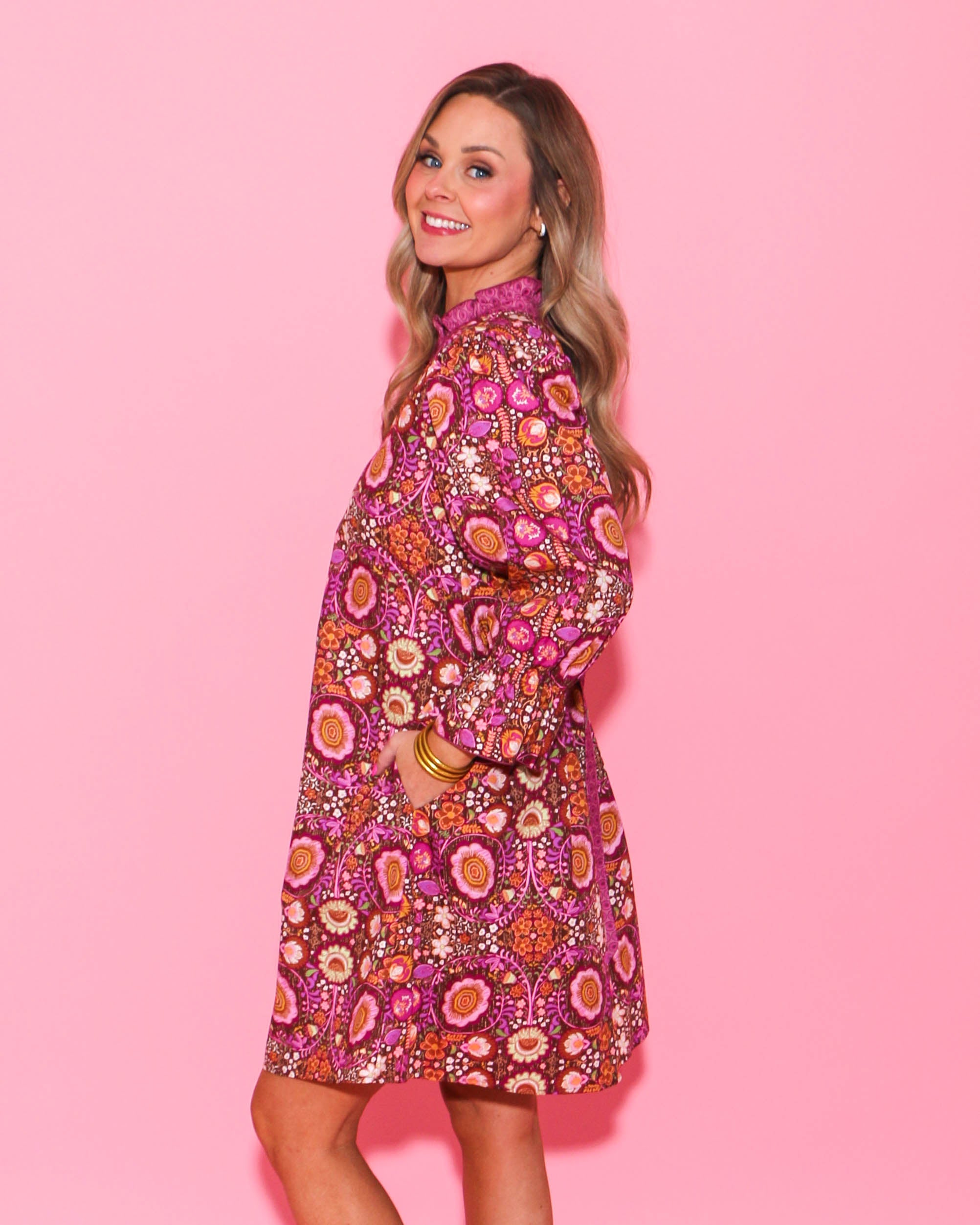 Back Tie Dress in Plum