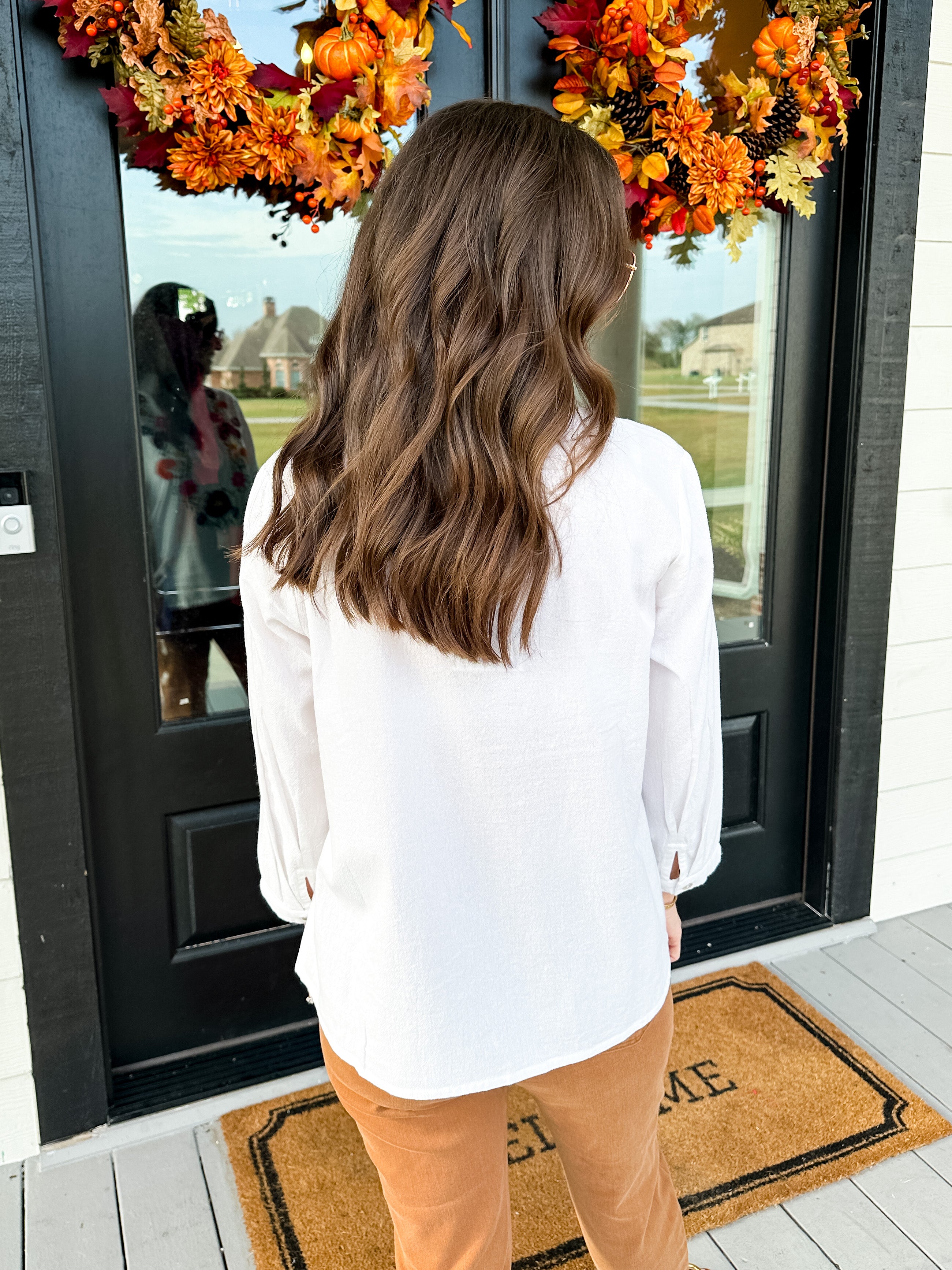 Juana Floral Top In White