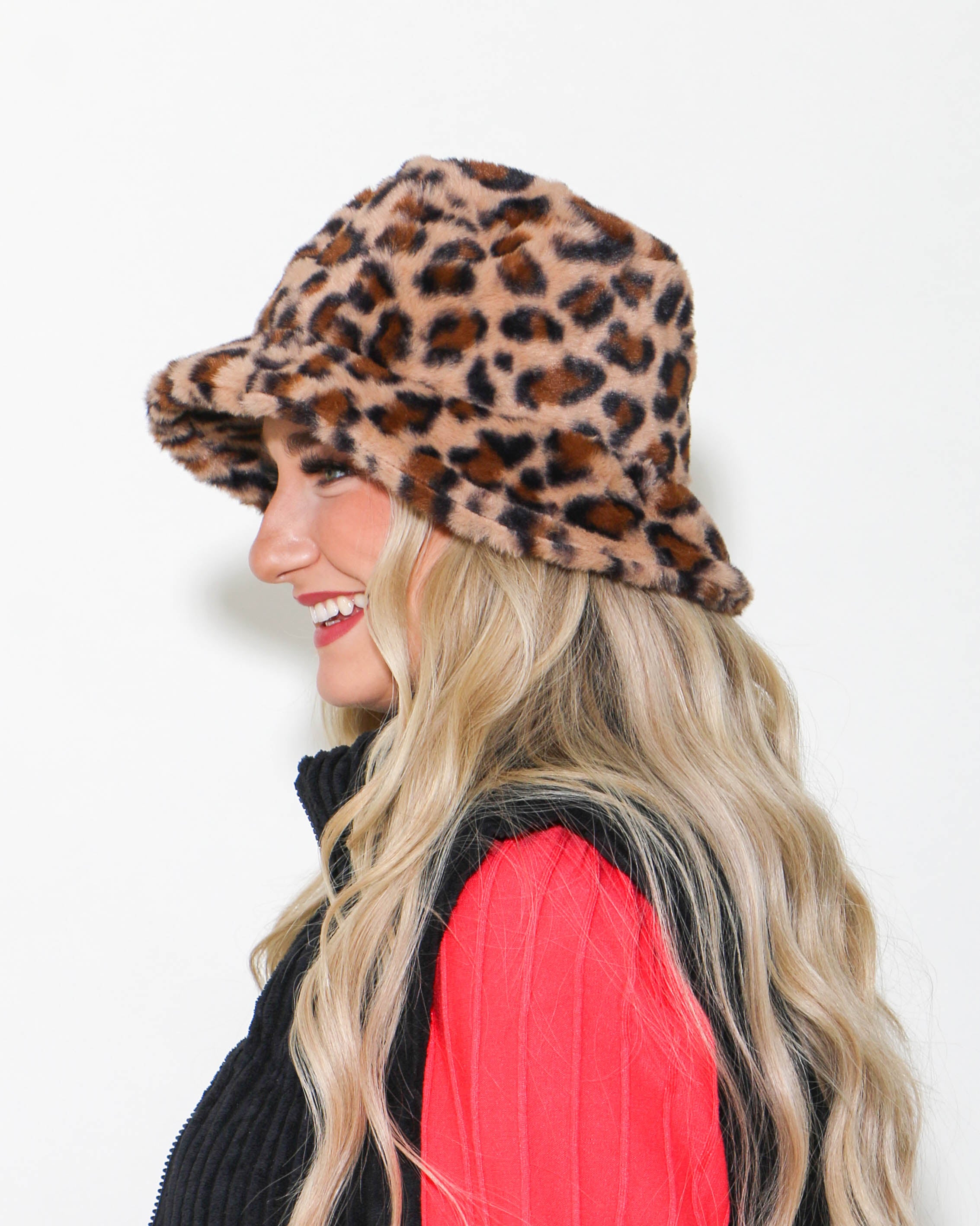Leopard Fur Bucket Hat