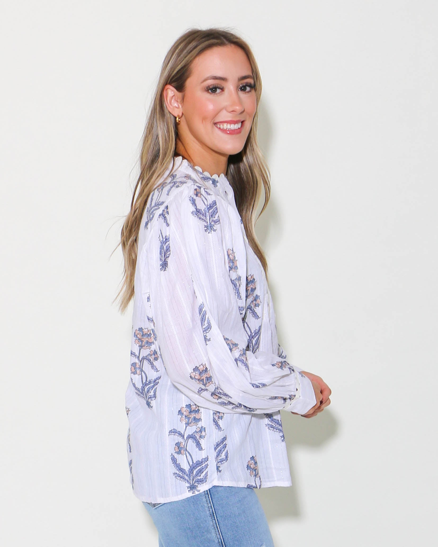 Ric Rac Block Top in Ivory