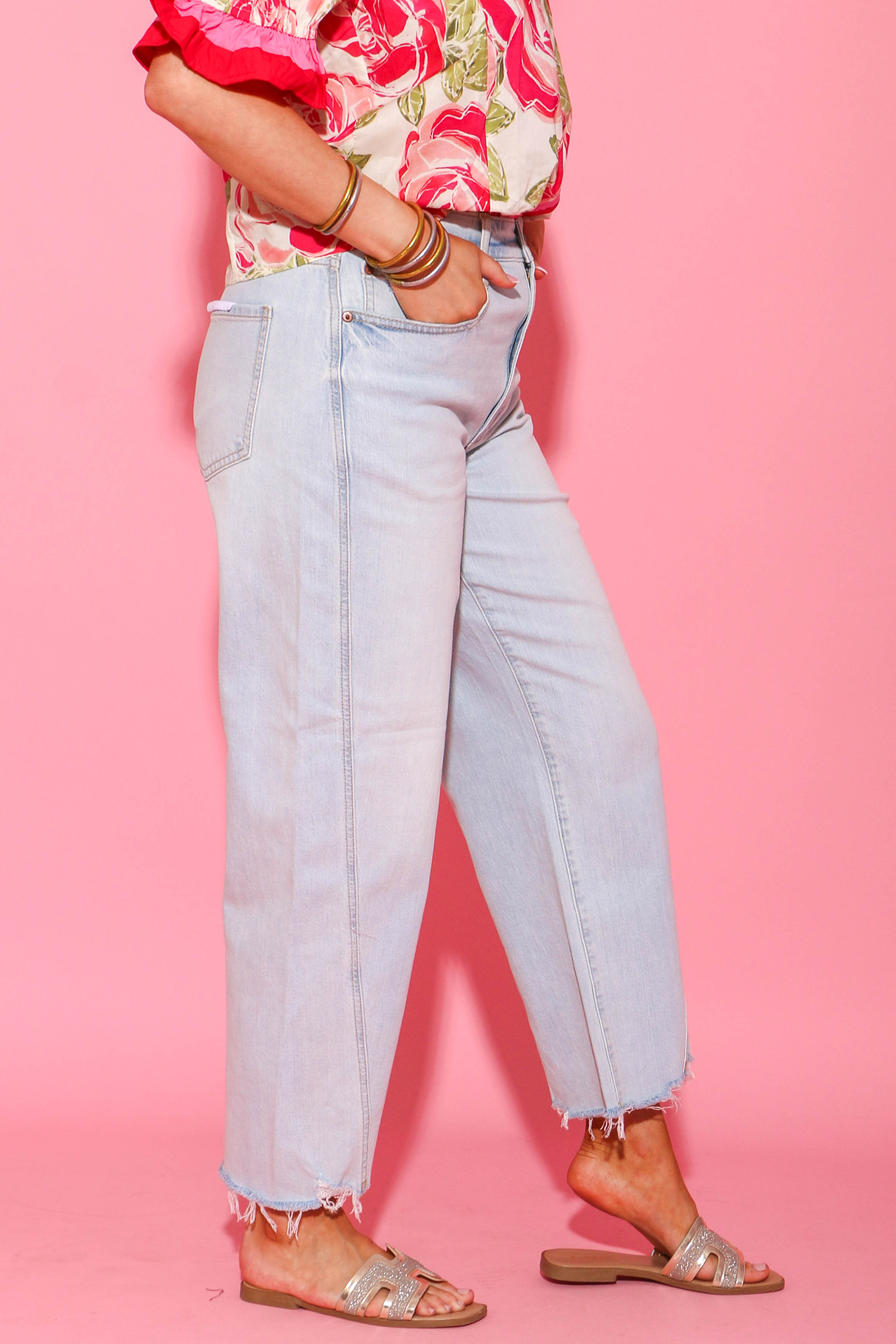 Lost Love Vintage Barrel Leg Pants