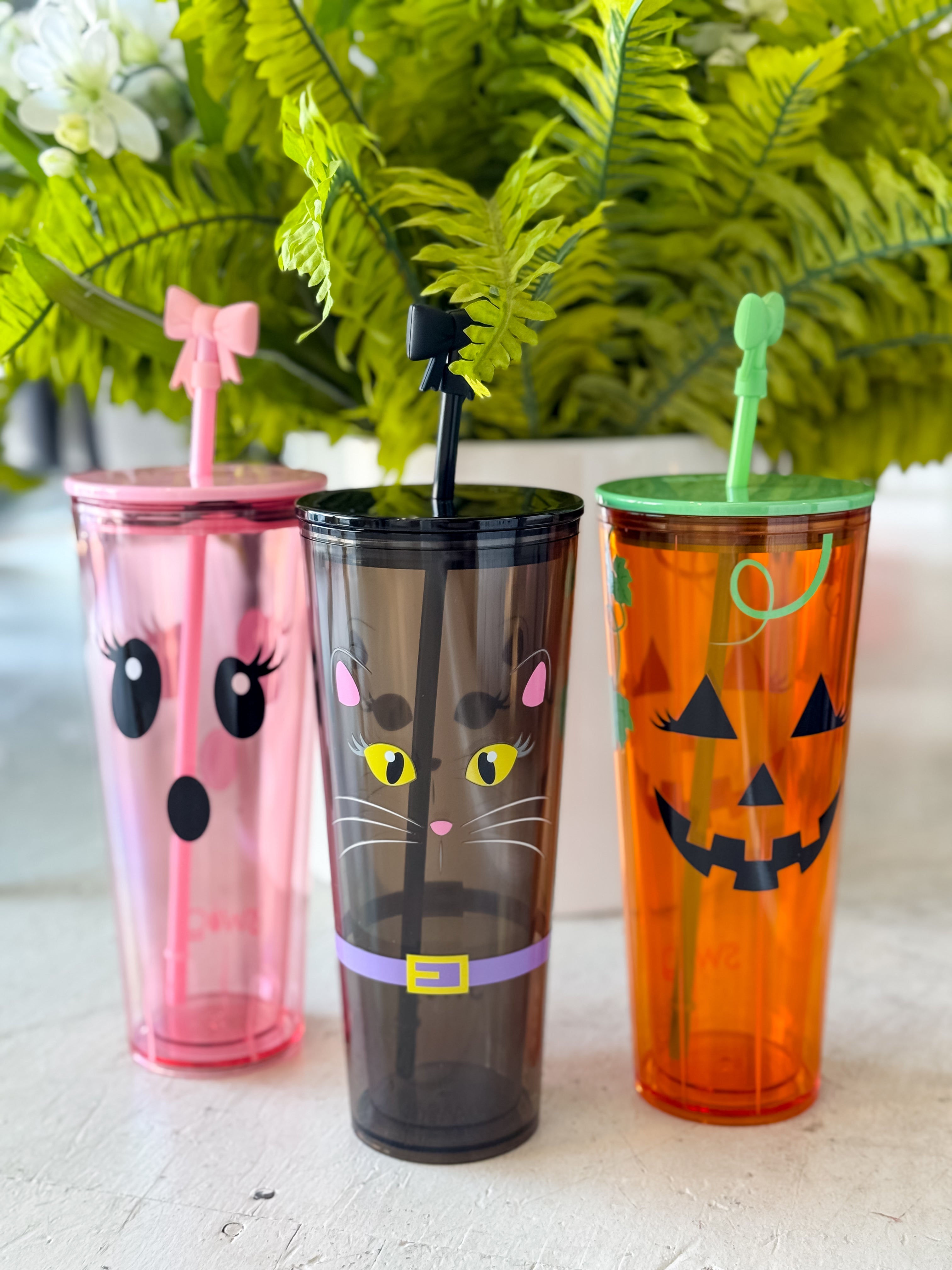 Boo Crew Cat Plastic Tumbler (24oz)