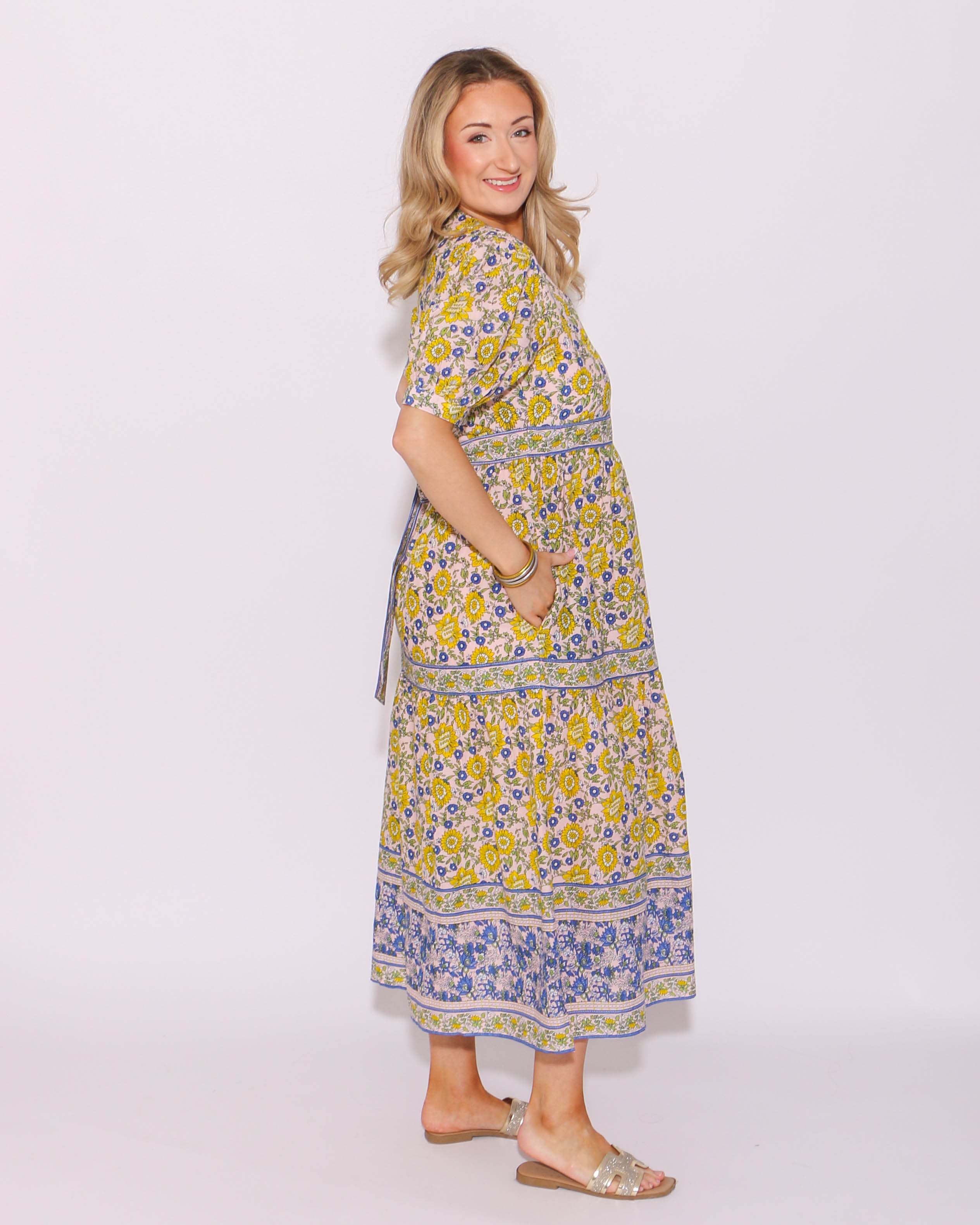 Ivy Jane | Banded Block Print Dress