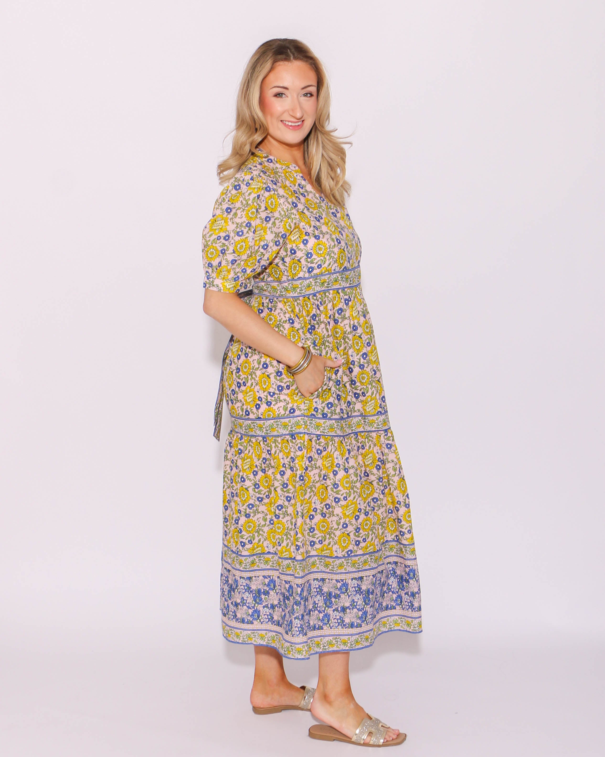Ivy Jane | Banded Block Print Dress