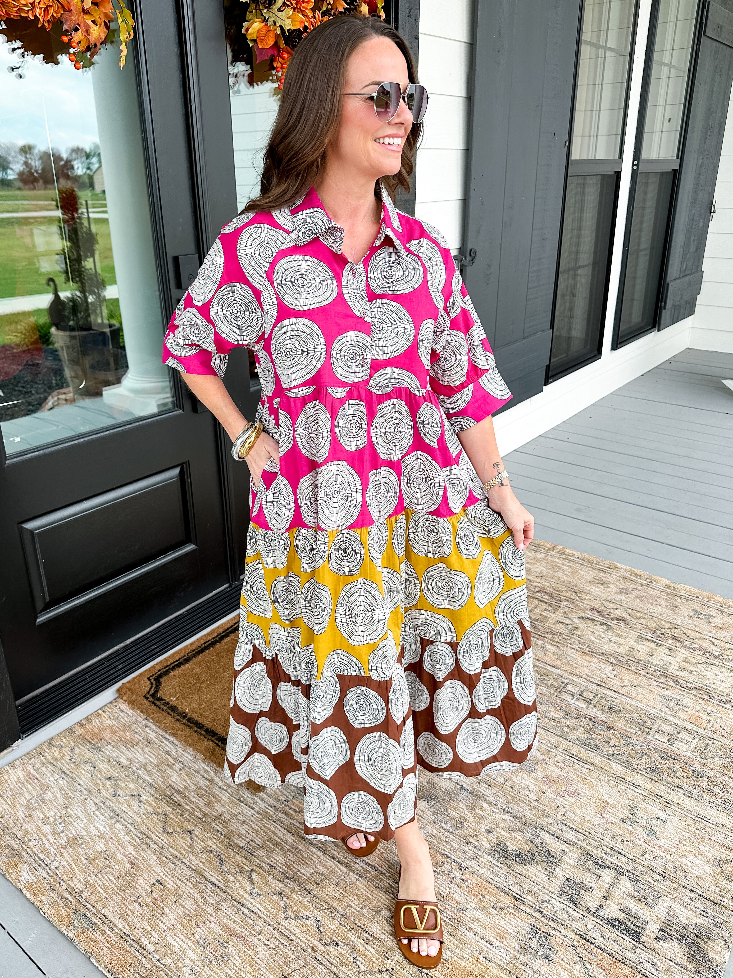 Tiered In Spirals Dress