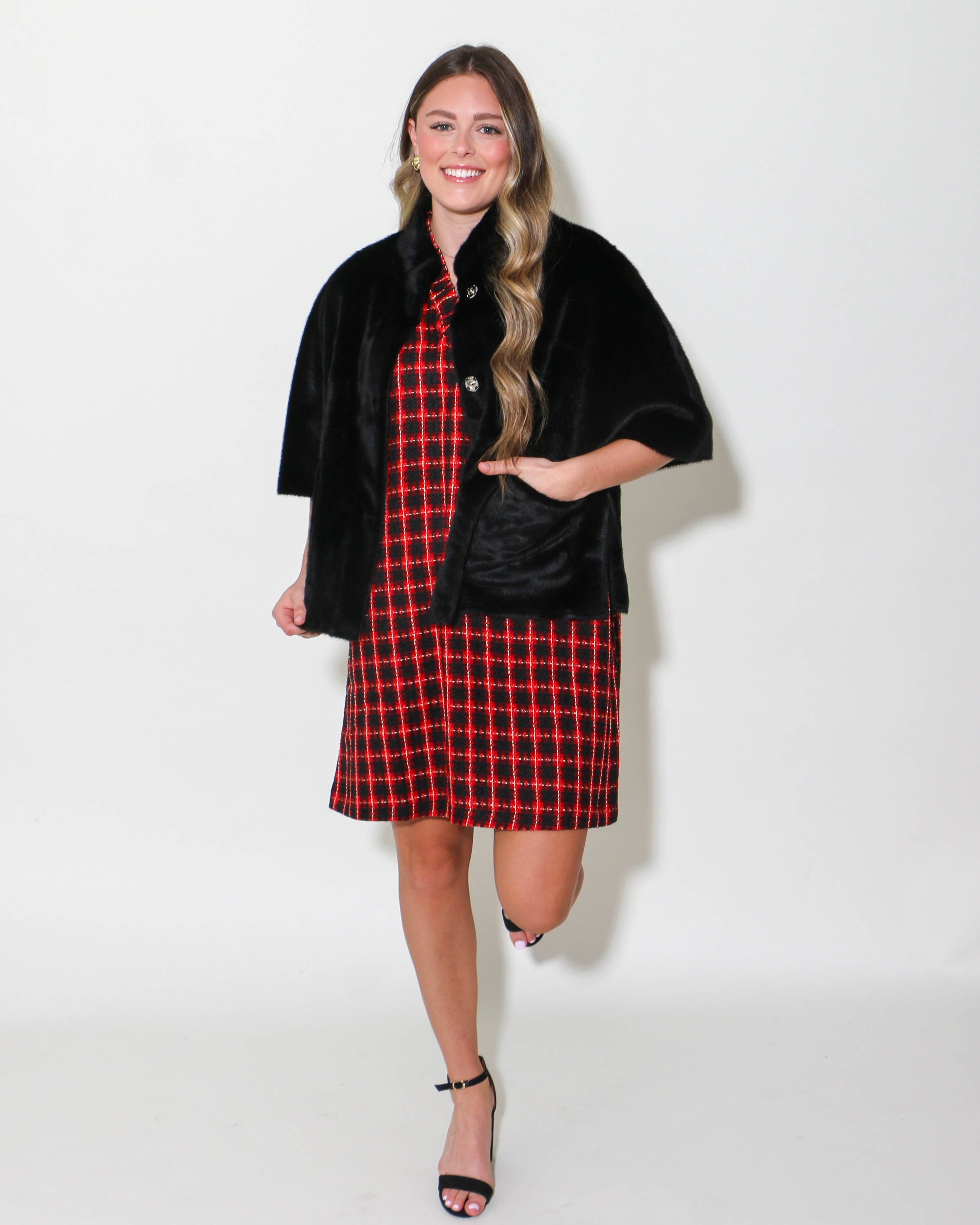 Faux Capelet Jacket