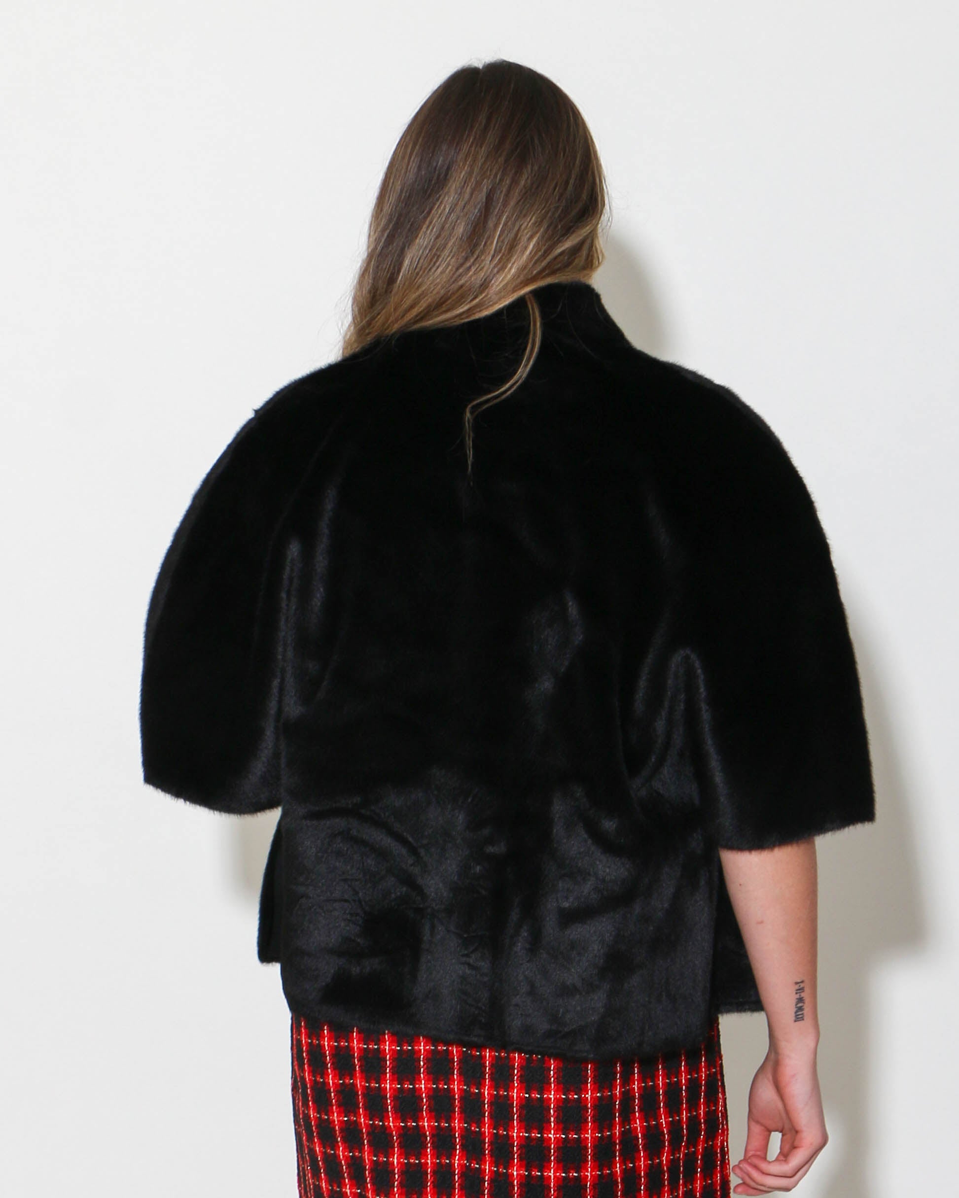 Faux Capelet Jacket