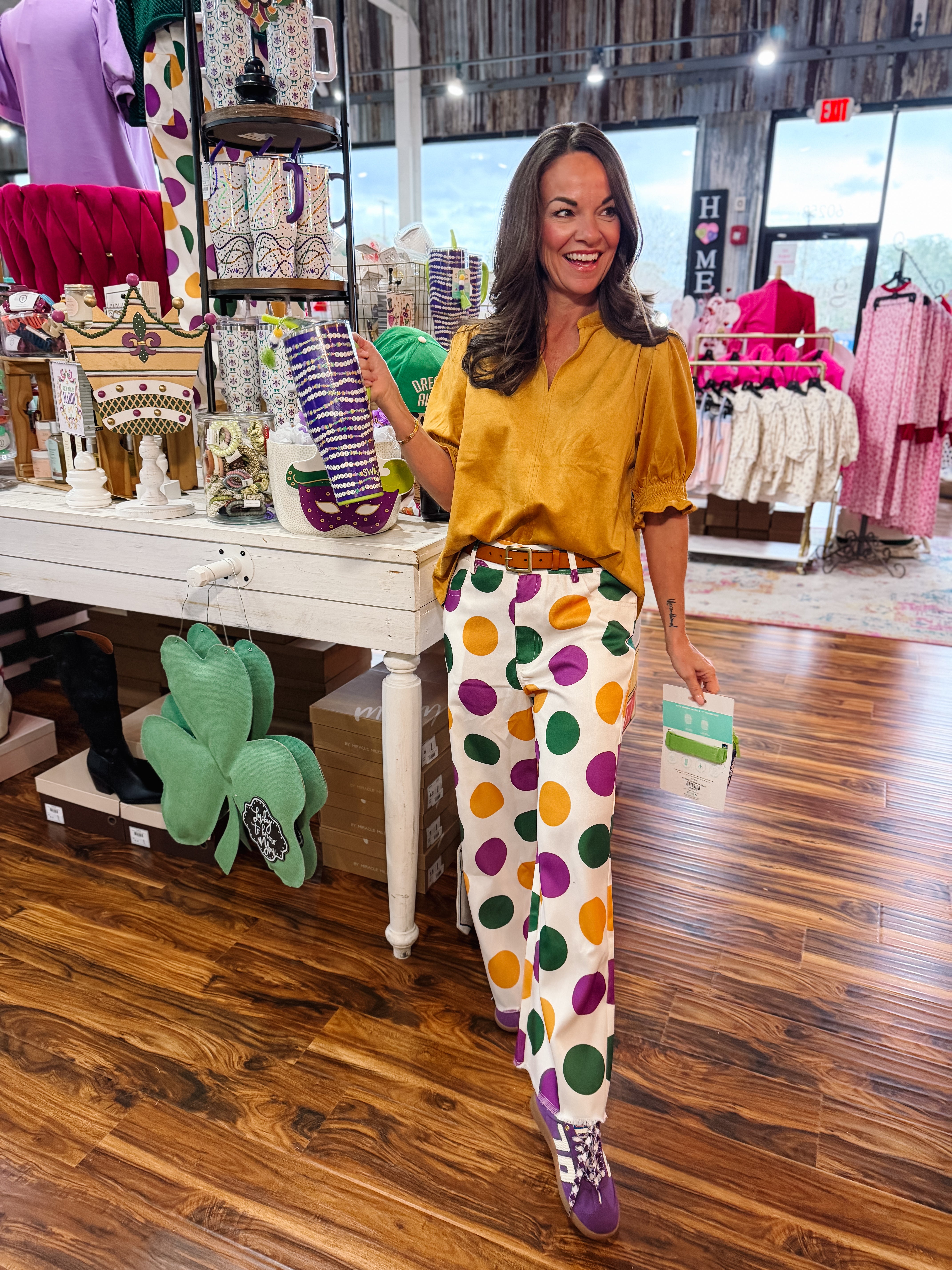 Mardi Gras Polka Dot Pants