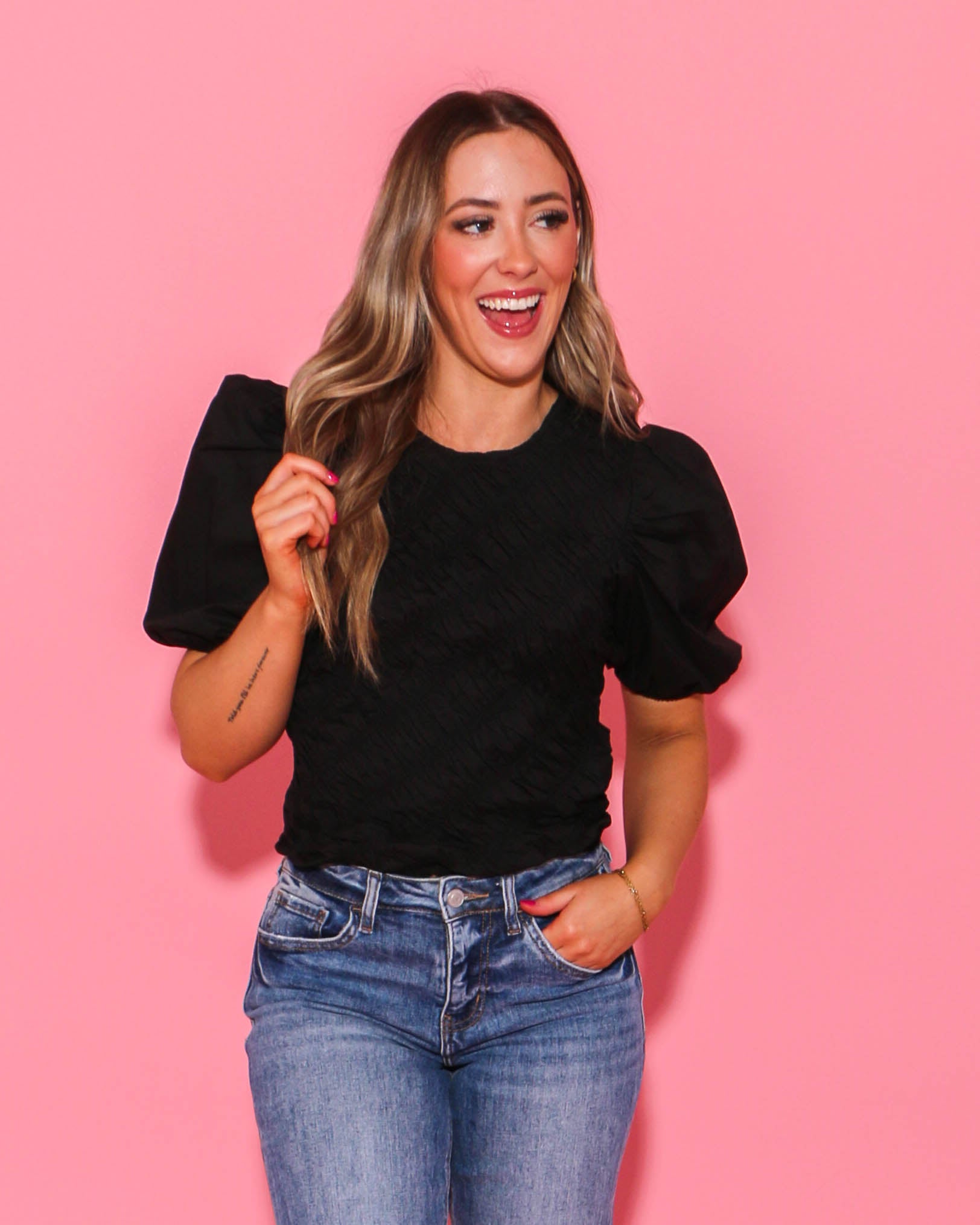 Asymmetrical Smocked Top
