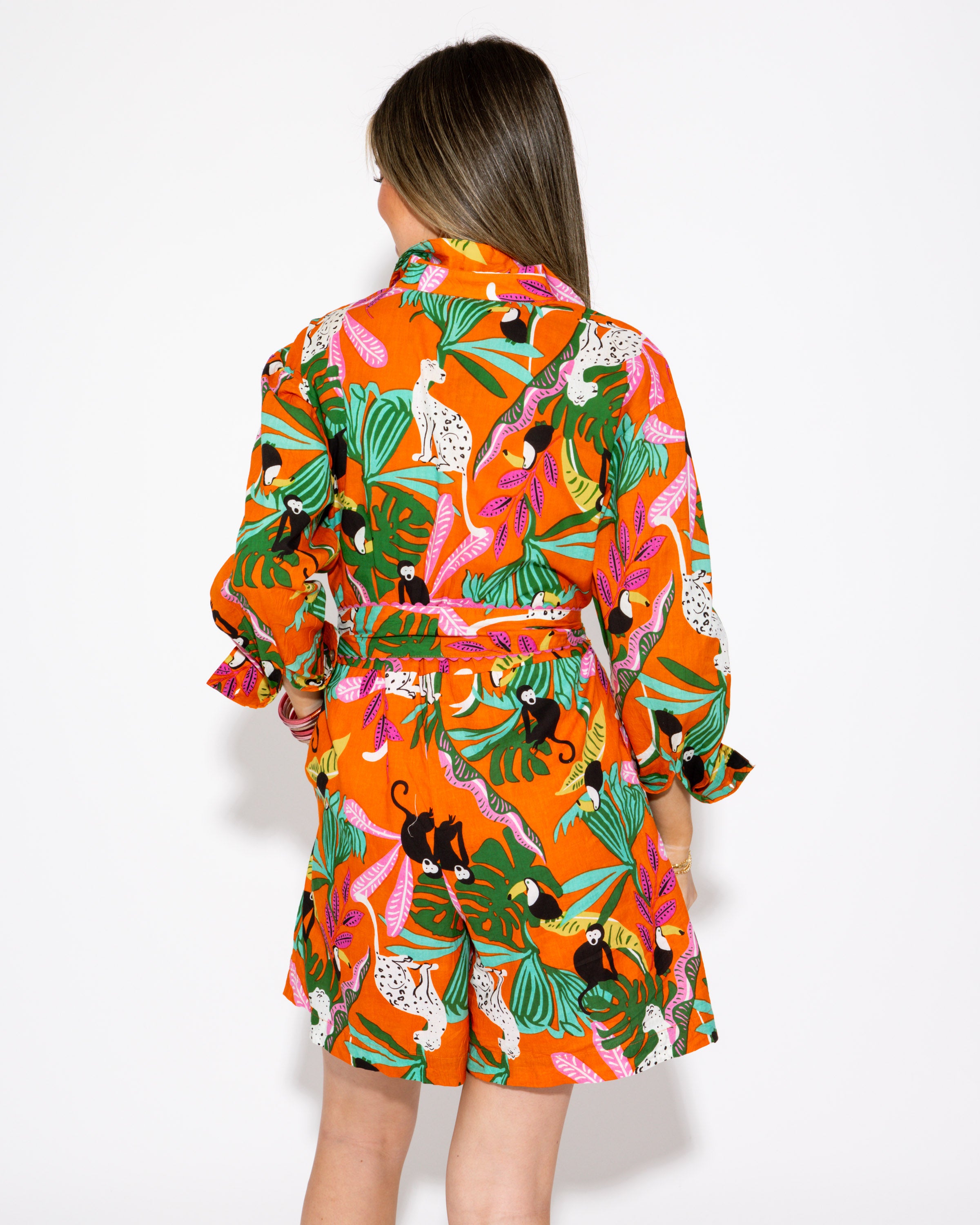 Ivy Jane | Tropical Shirt Style Romper