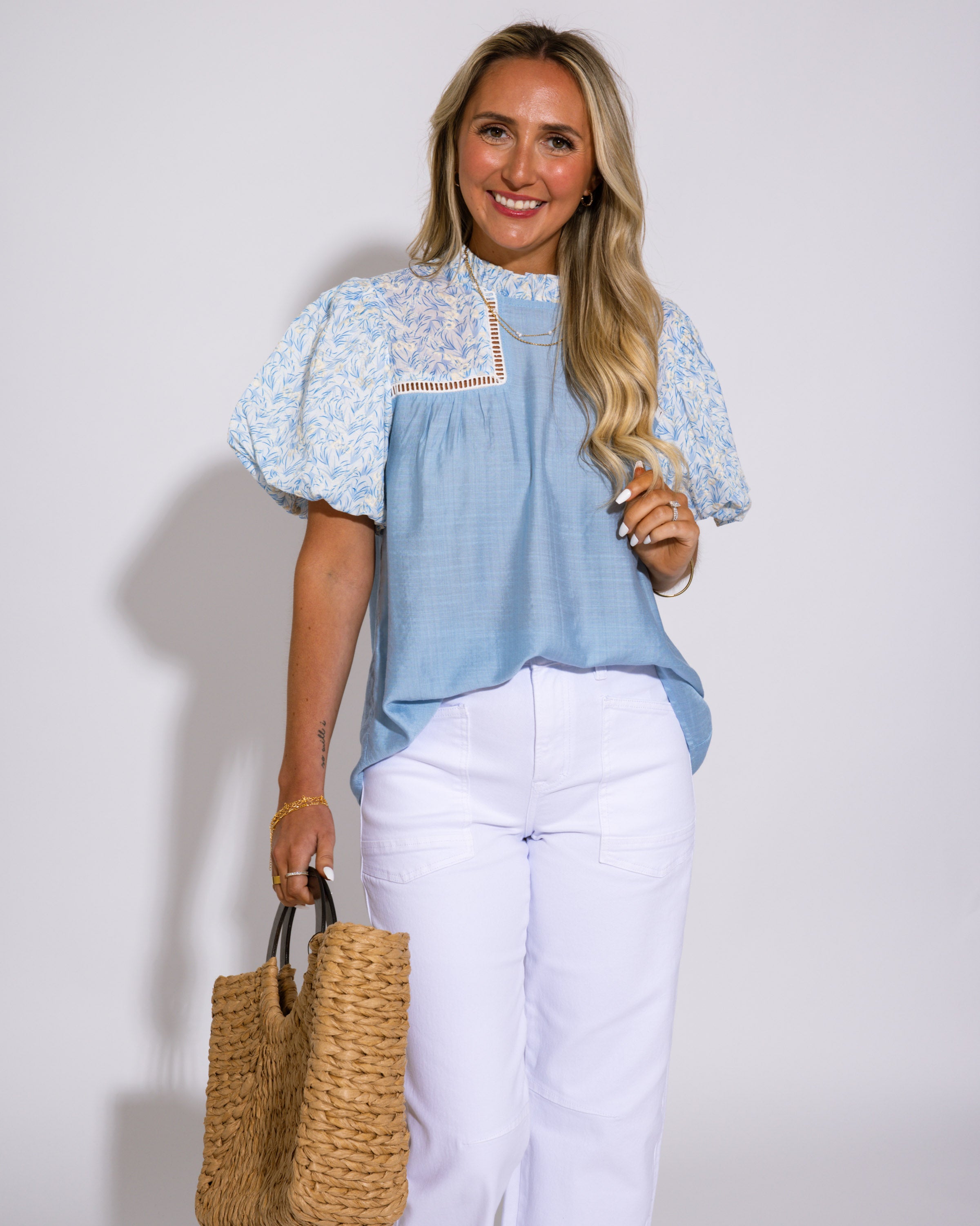 Frill and Harmony Puff Sleeve Top