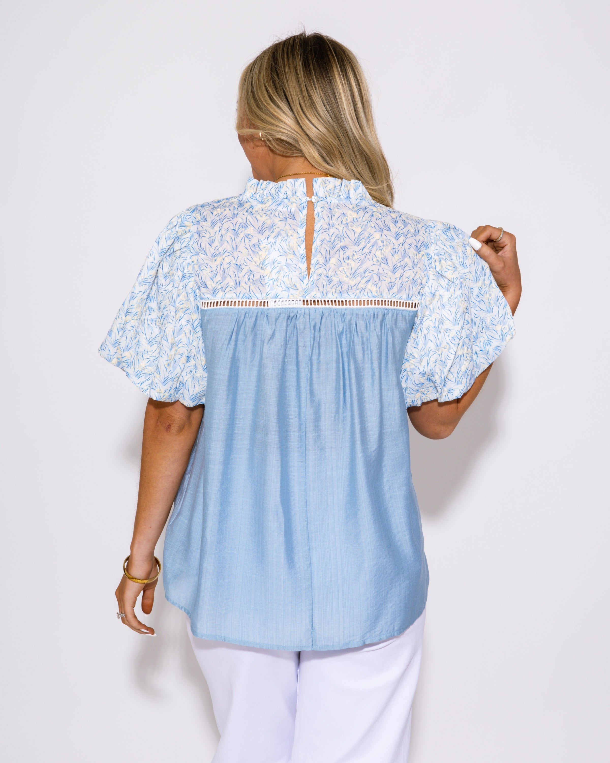 Frill and Harmony Puff Sleeve Top