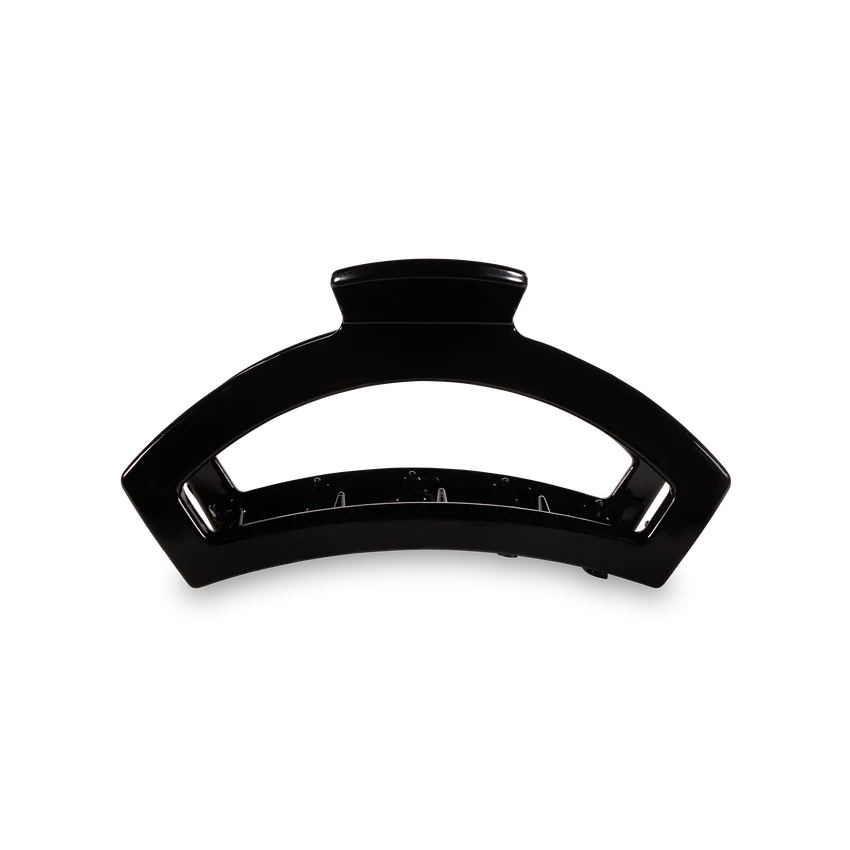 Open Jet Black Medium Teletie Hair Clip