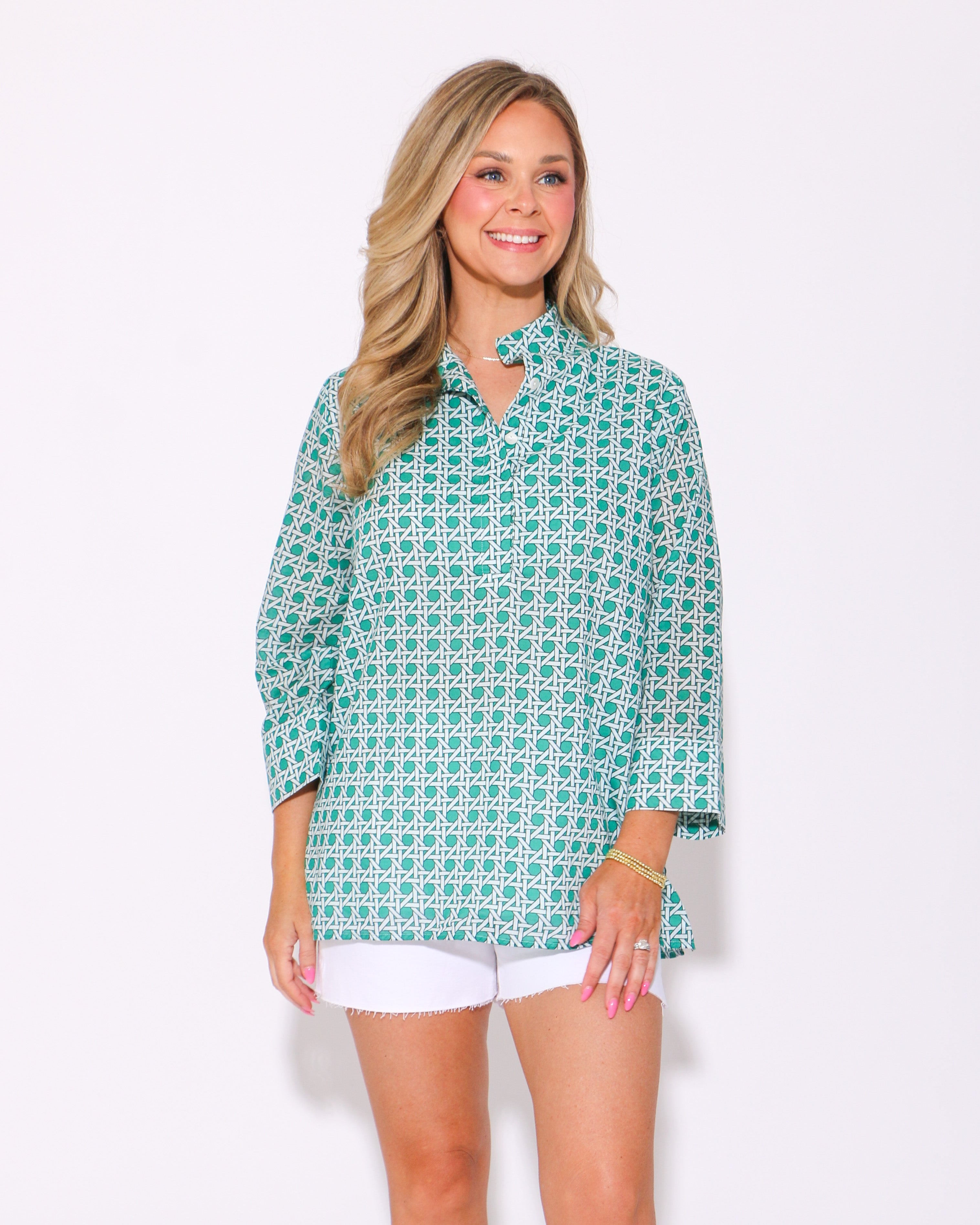 Cricket Top in Rattan Jade