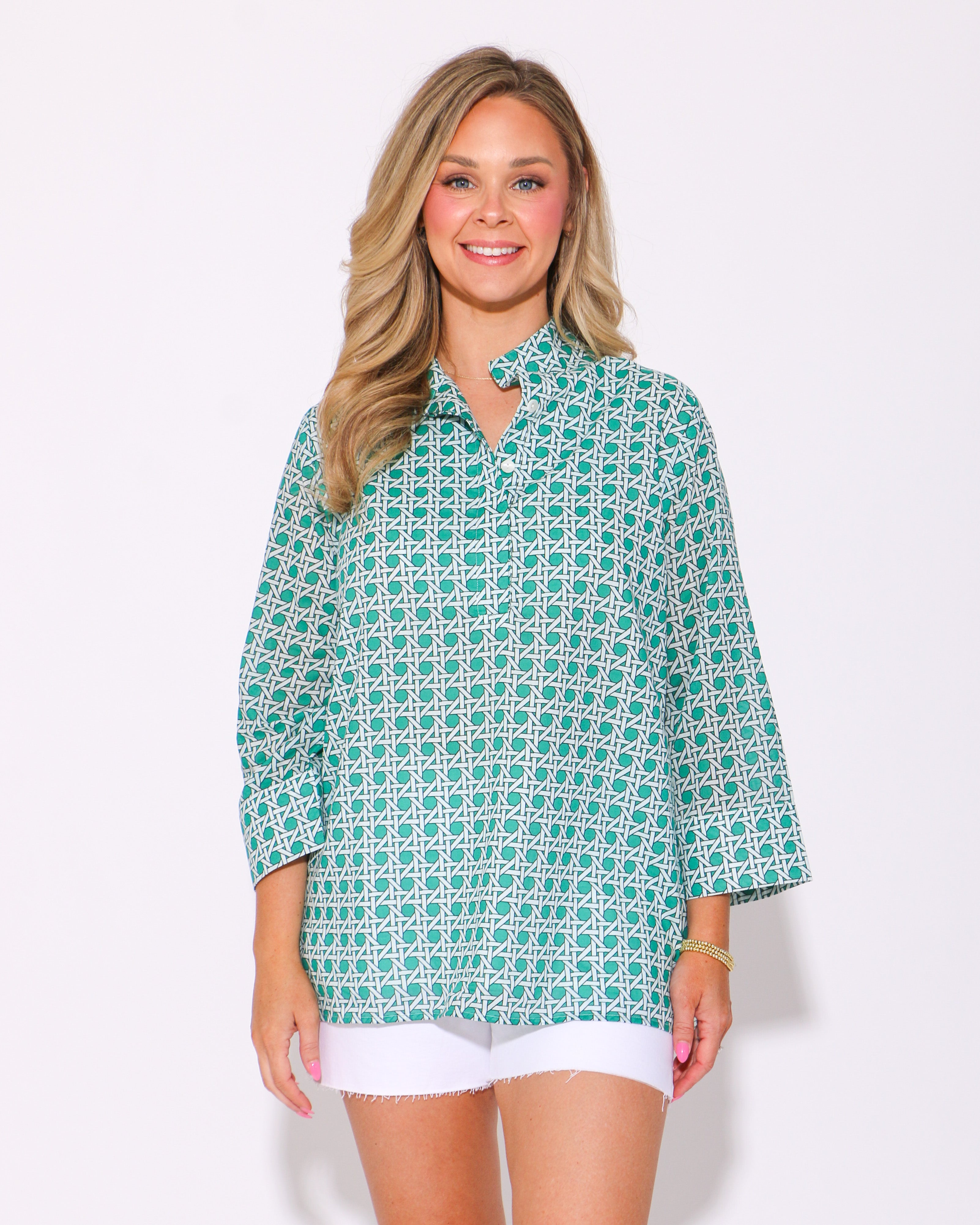 Cricket Top in Rattan Jade