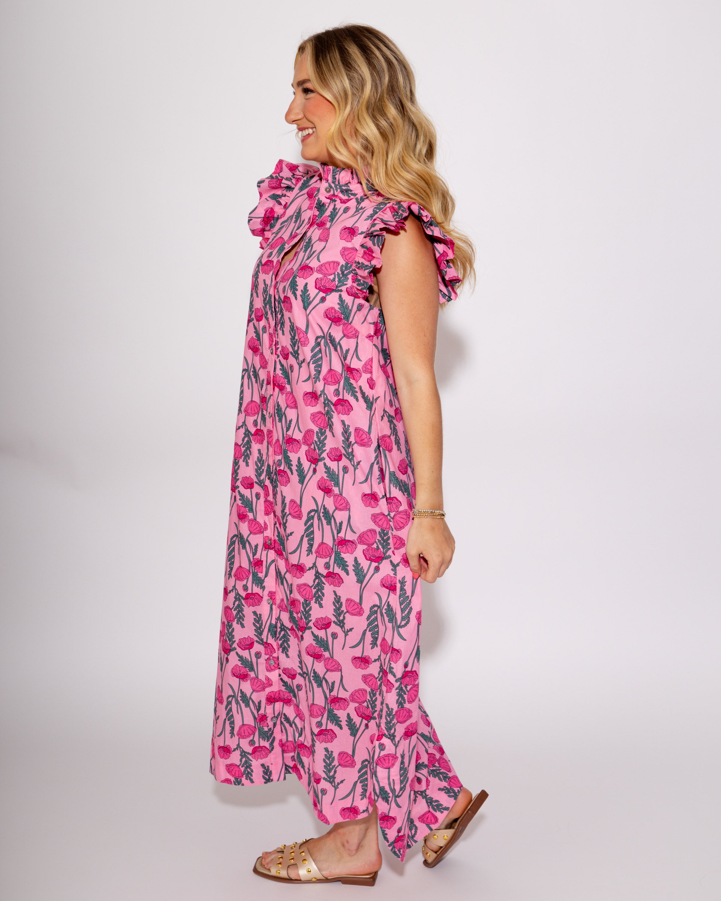 Blush Bloom Midi Dress