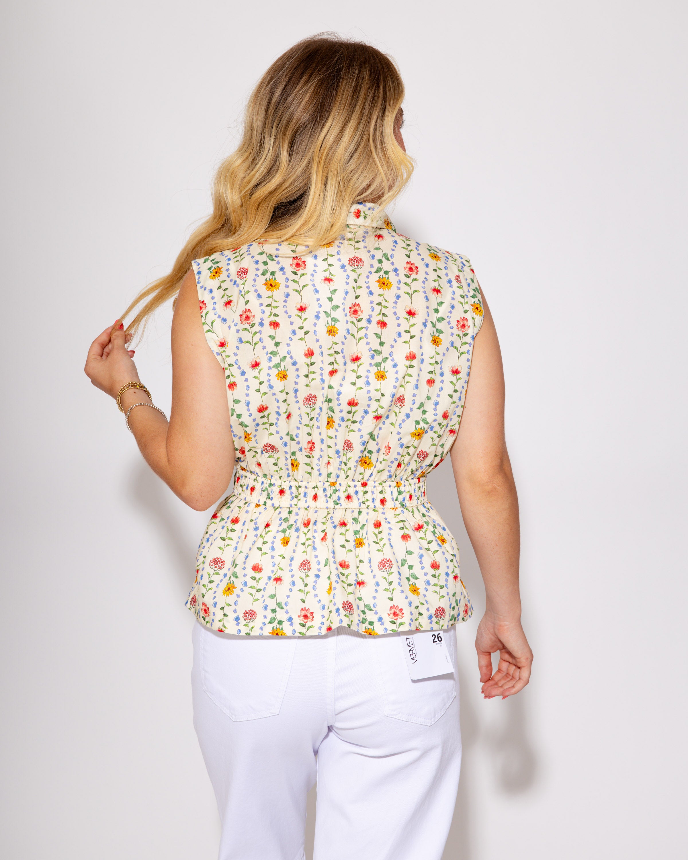 Sunset Garden Peplum Top