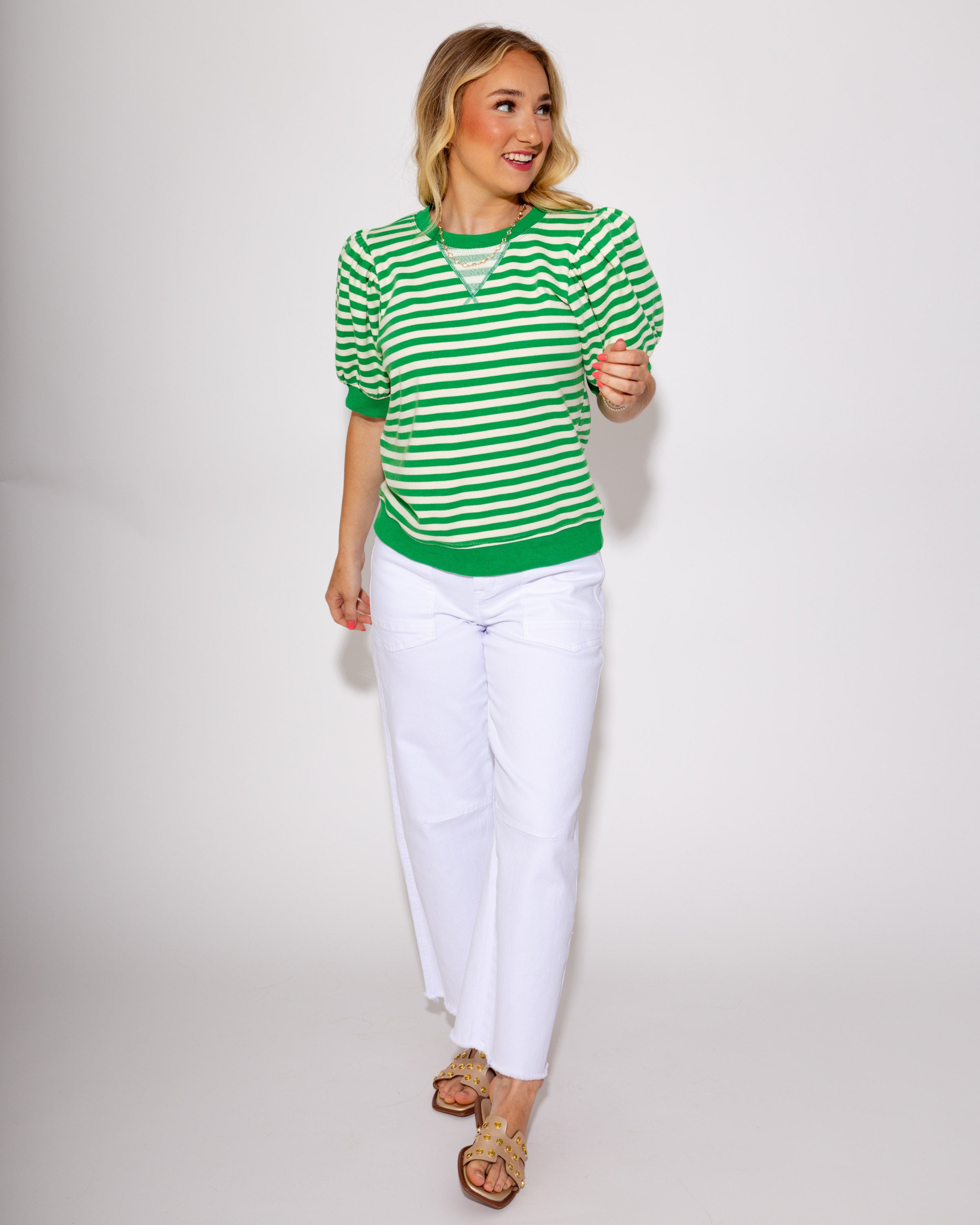 The Sideline Spirit Popover in Kelly Green