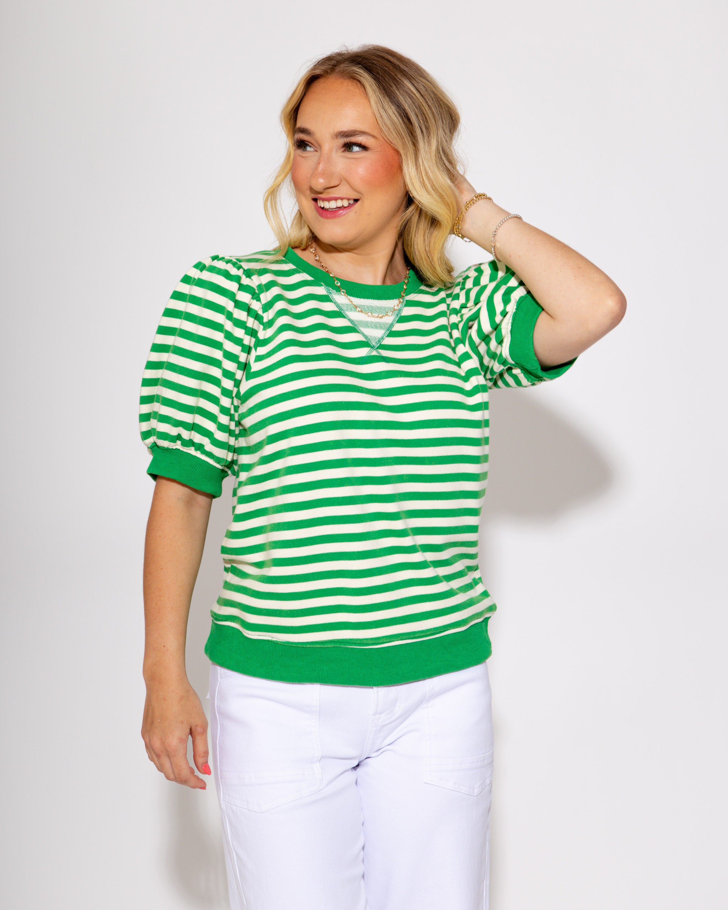 The Sideline Spirit Popover in Kelly Green