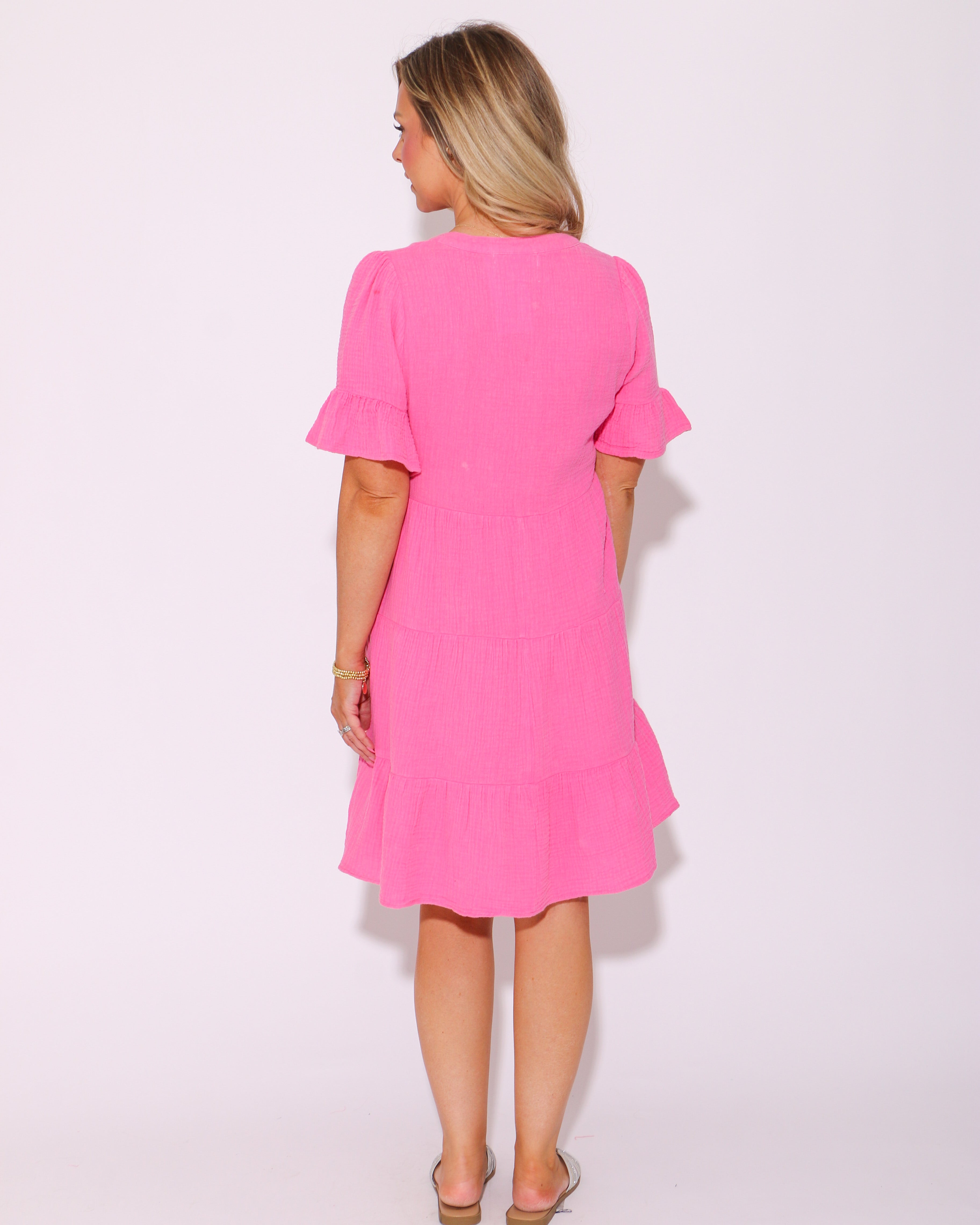 In Motion Mineral Washed Mini Dress in Pink