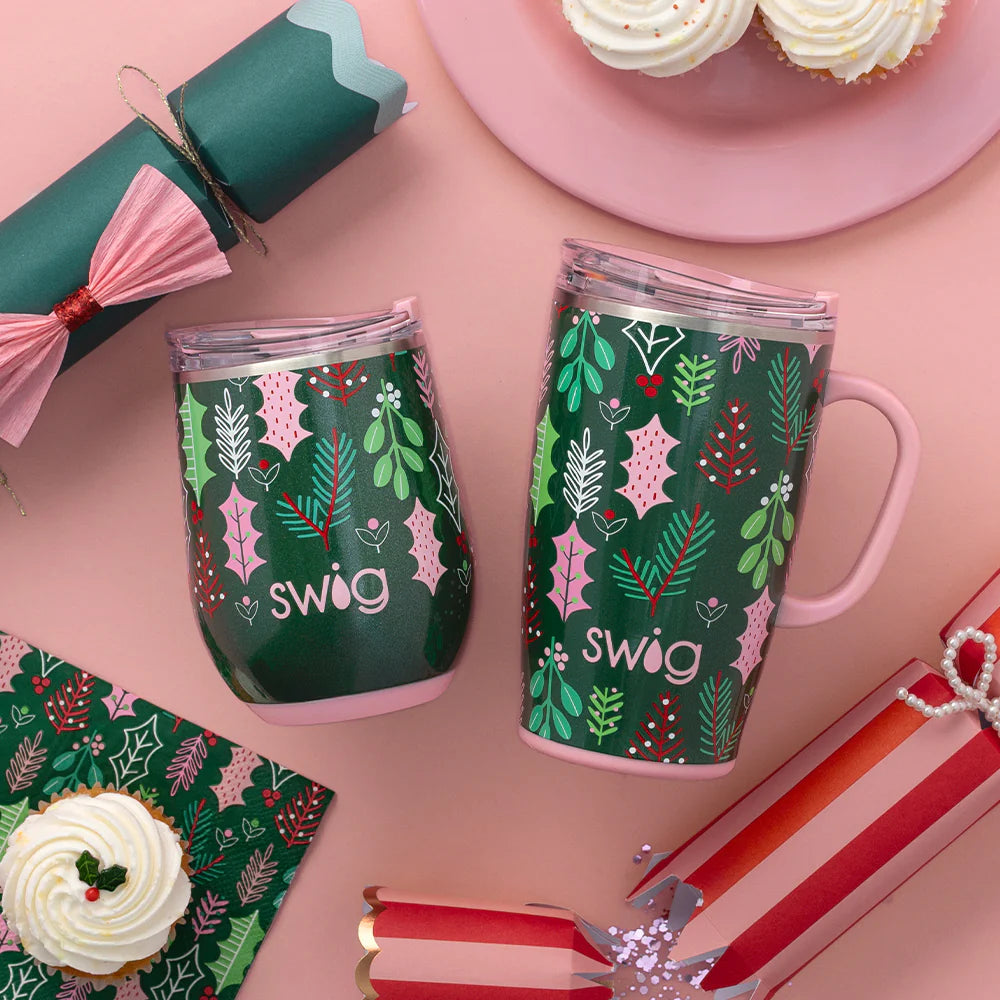 Merry Mistletoe Stemless  Wine Cup (12oz)