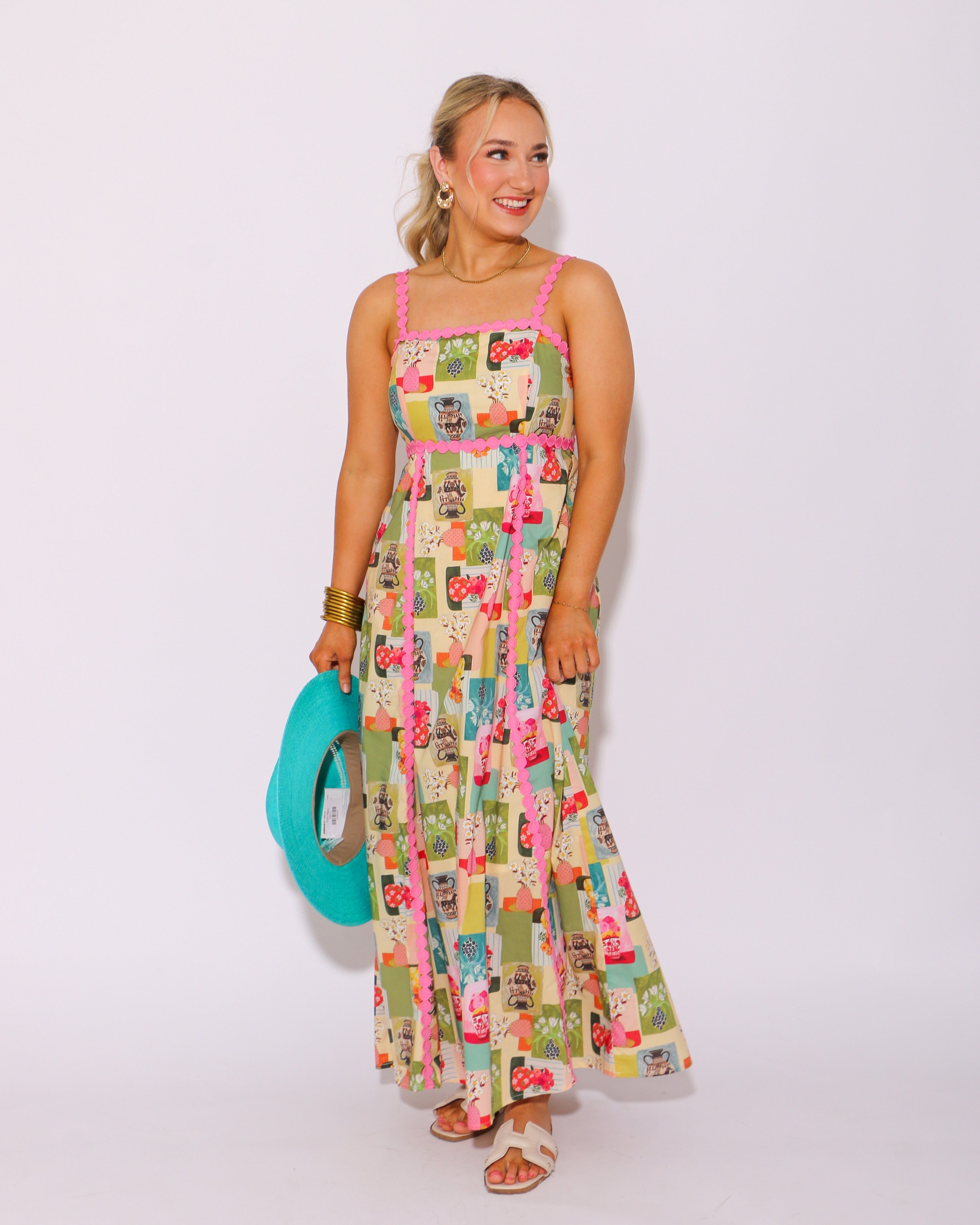 Floral Galore Abstract Midi Dress