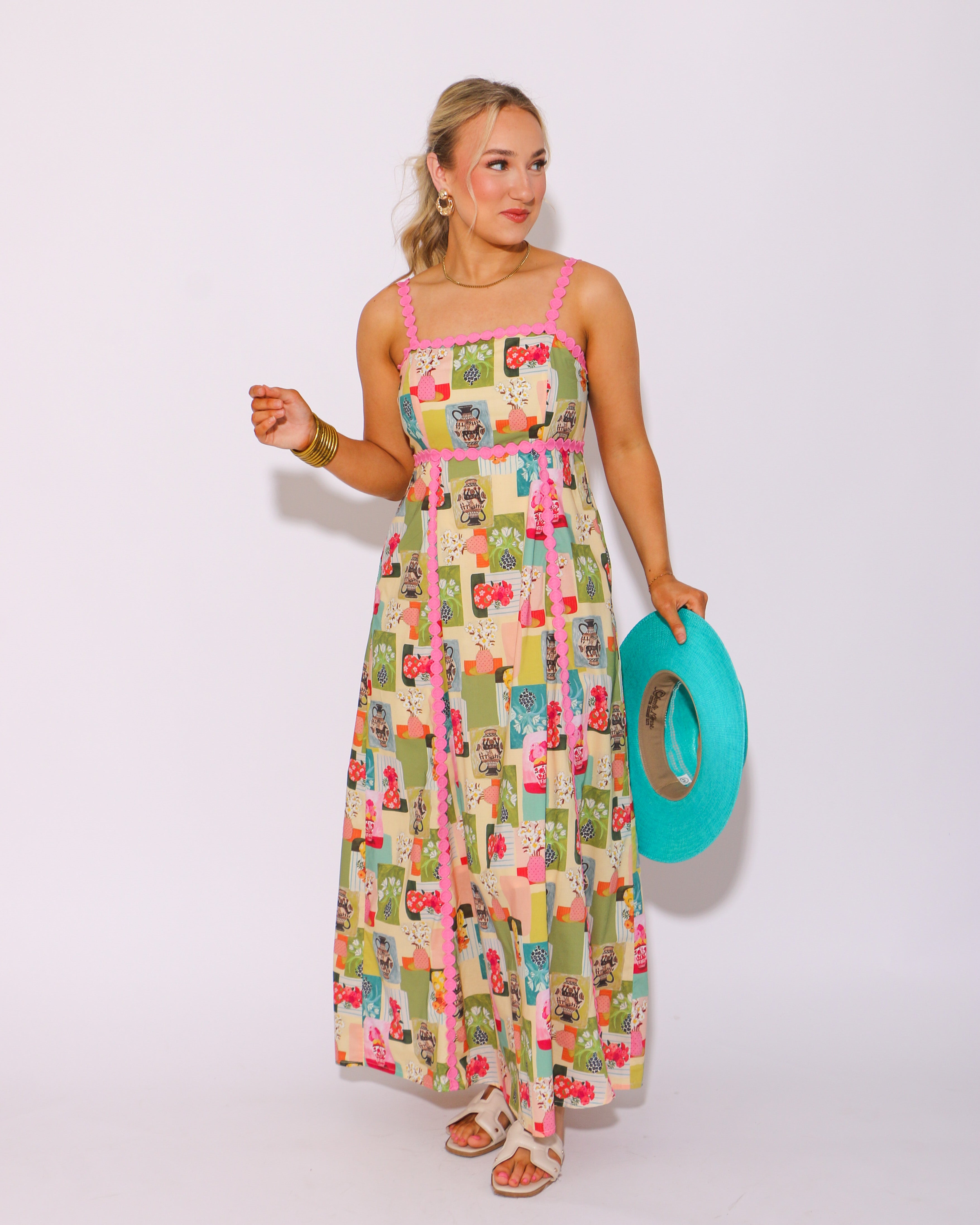 Floral Galore Abstract Midi Dress