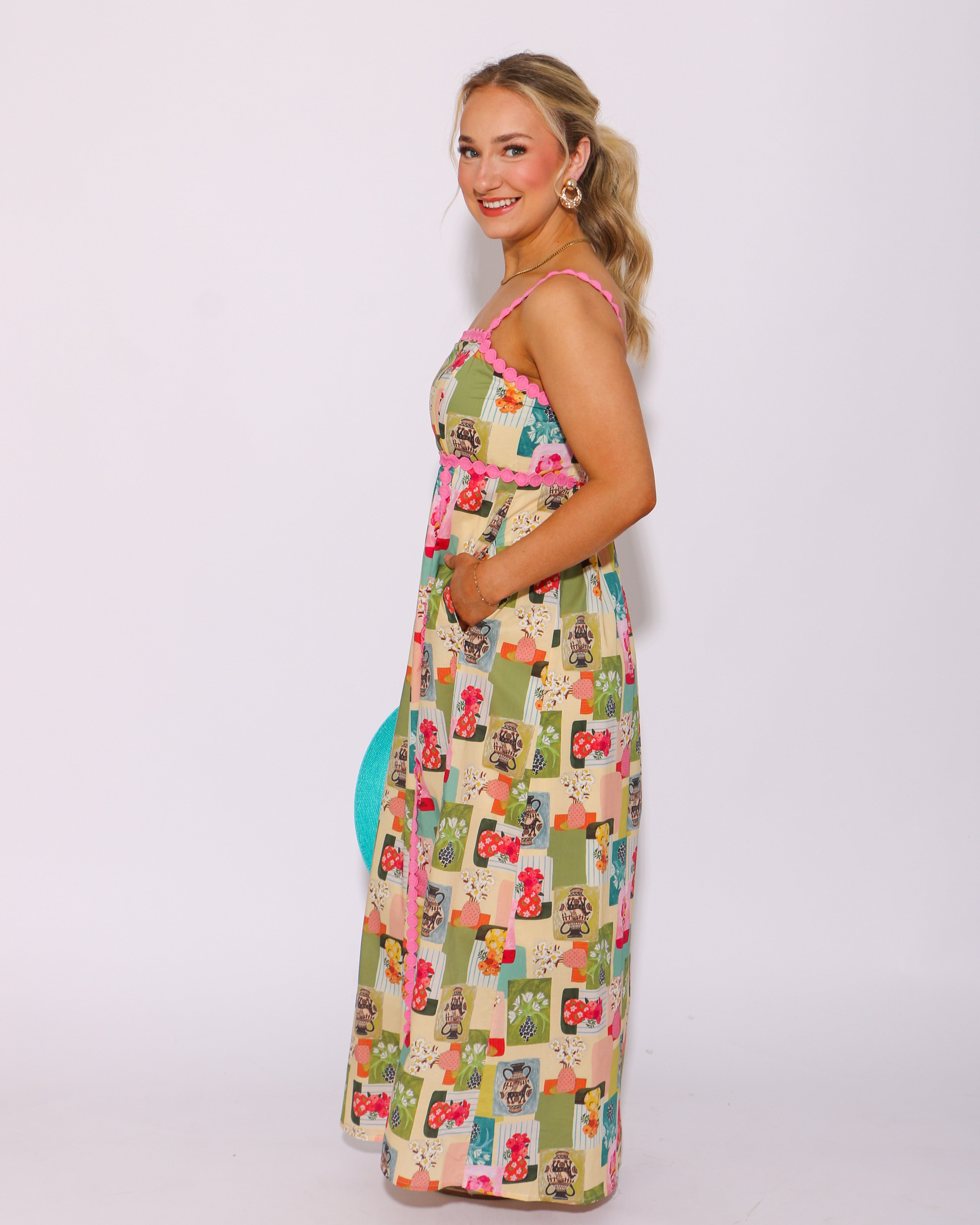 Floral Galore Abstract Midi Dress