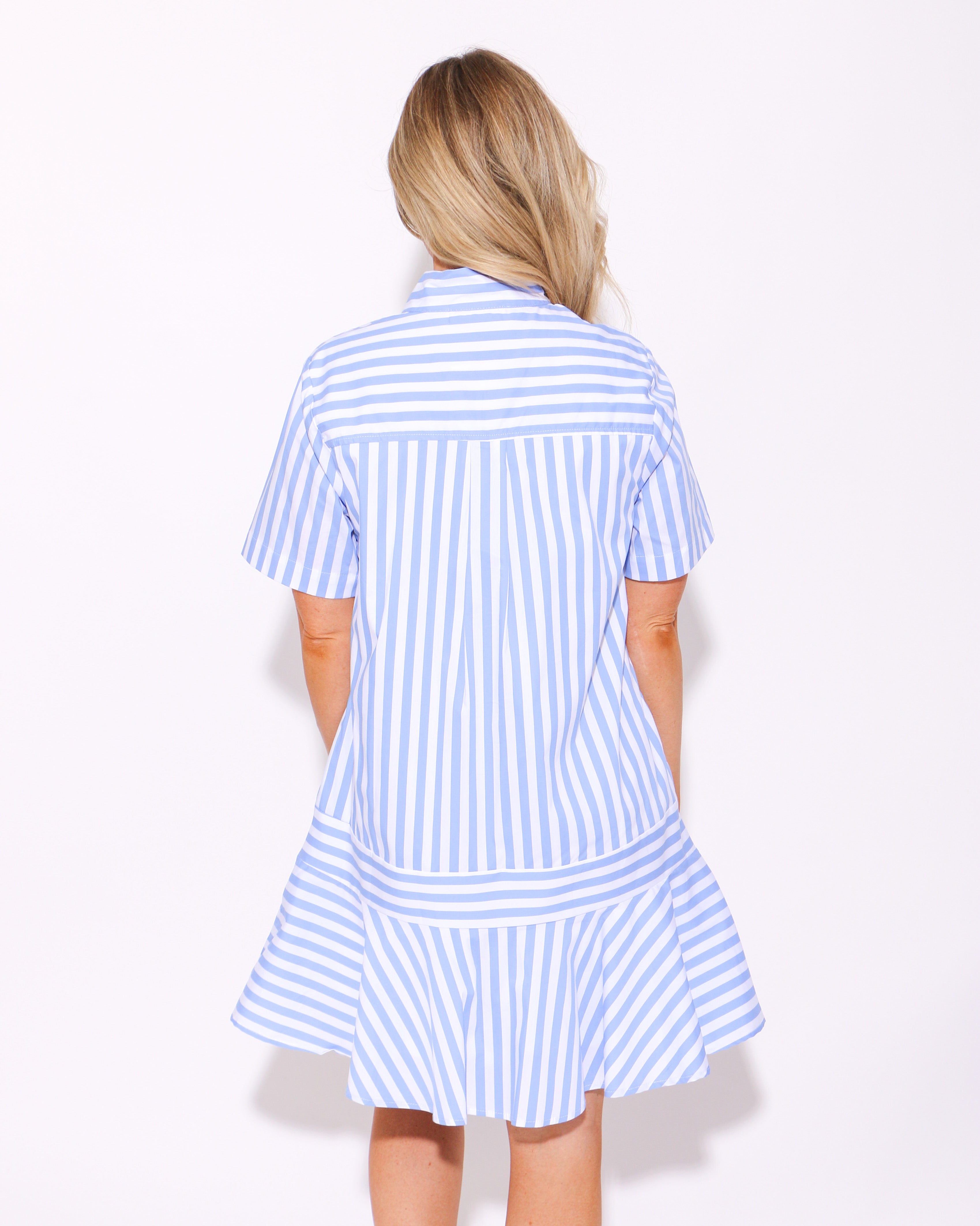 Seaside Stride Mini Swing Dress