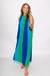 Green Navy Blue Colorblock Sleeveless Midi Dress - THML - Gaudie & Co. TX Boutique