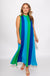 Green Navy Blue Colorblock Sleeveless Midi Dress - THML - Gaudie & Co. TX Boutique